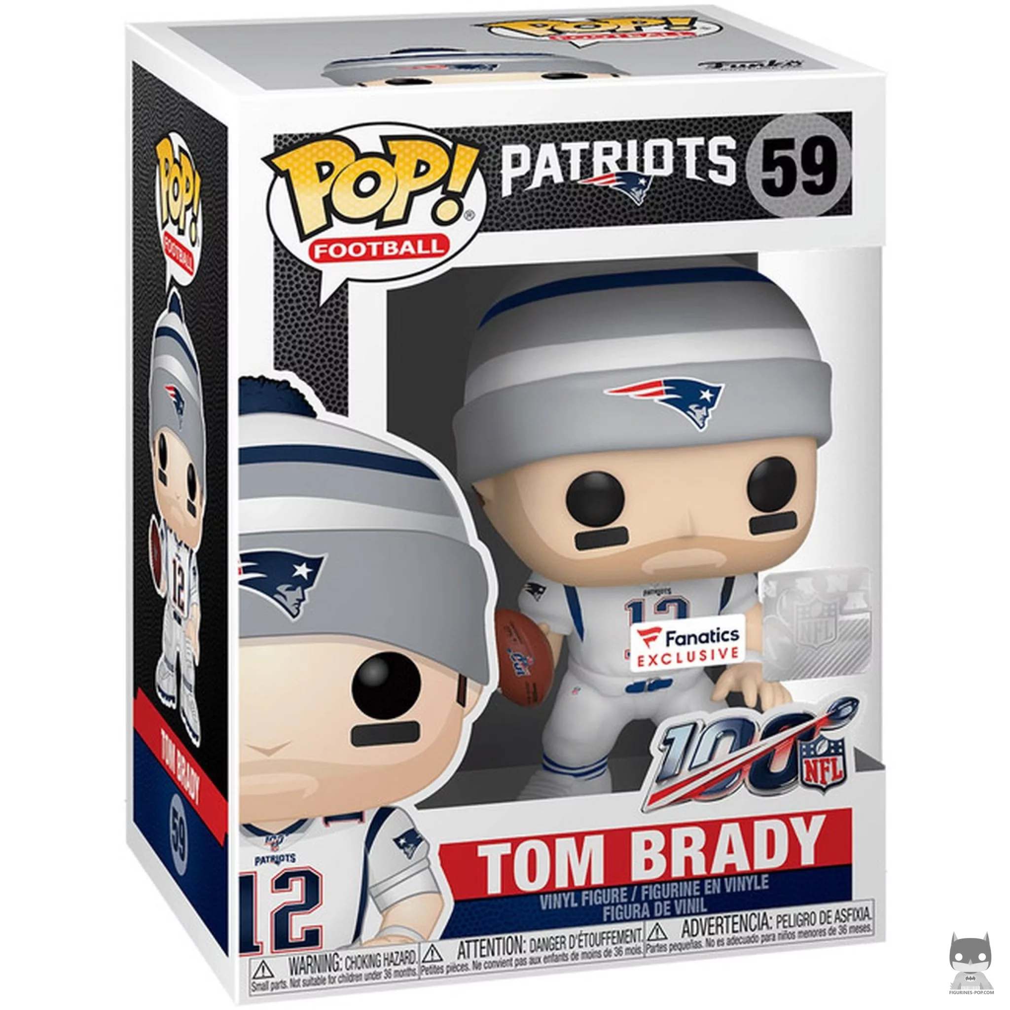 Tom Brady (White Jersey) Funko Pop! figure in its box