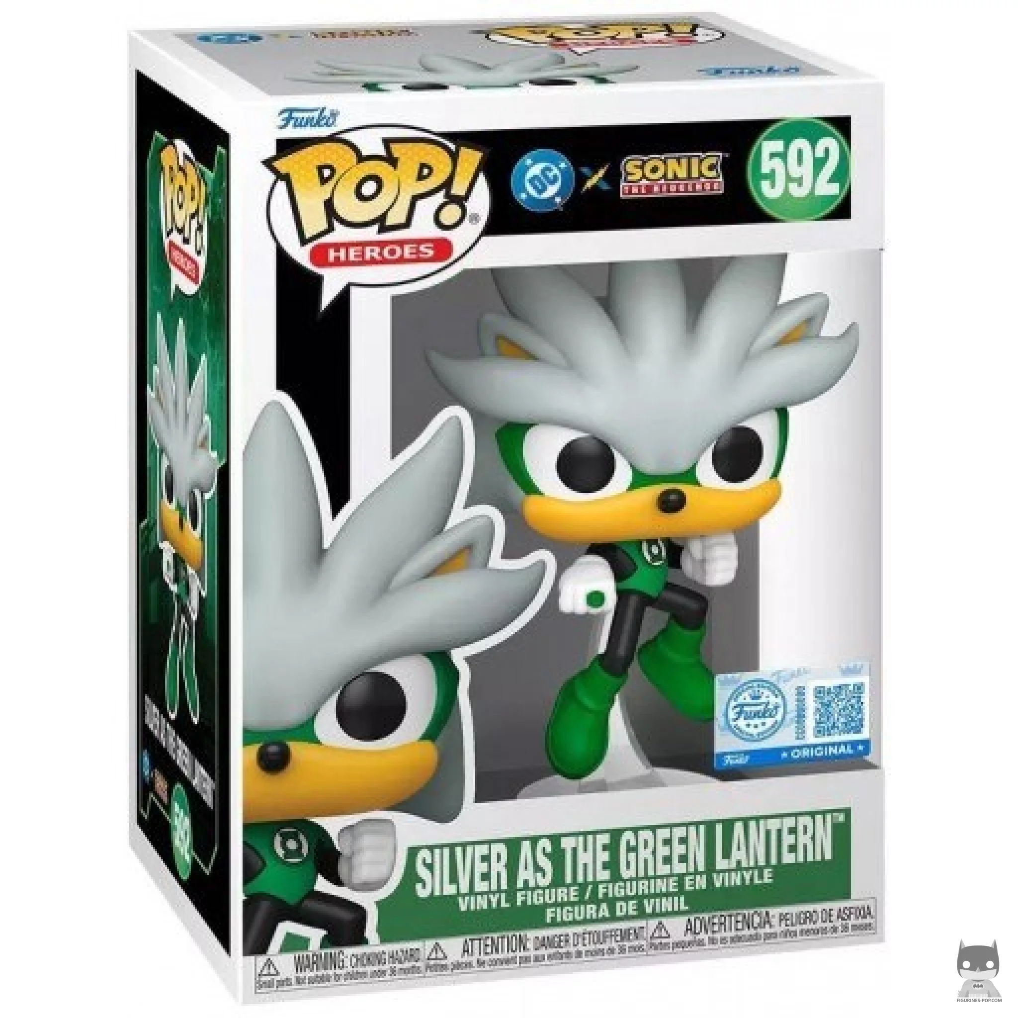Silver as The Green Lantern Funko Pop! figure in its box