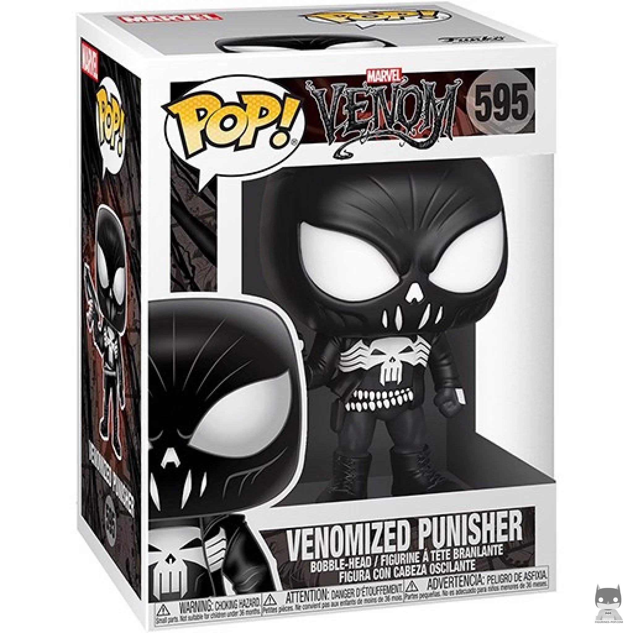 Venomized Punisher Funko Pop! figure in its box