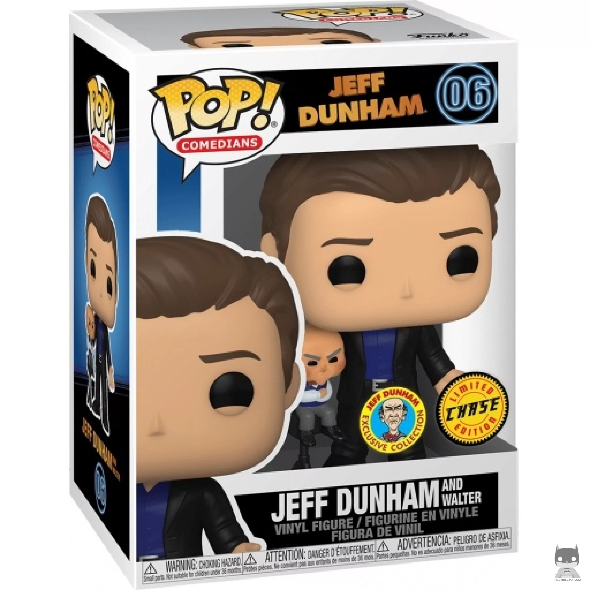 Jeff Dunham and Walter (Chase) Funko Pop! figure in its box