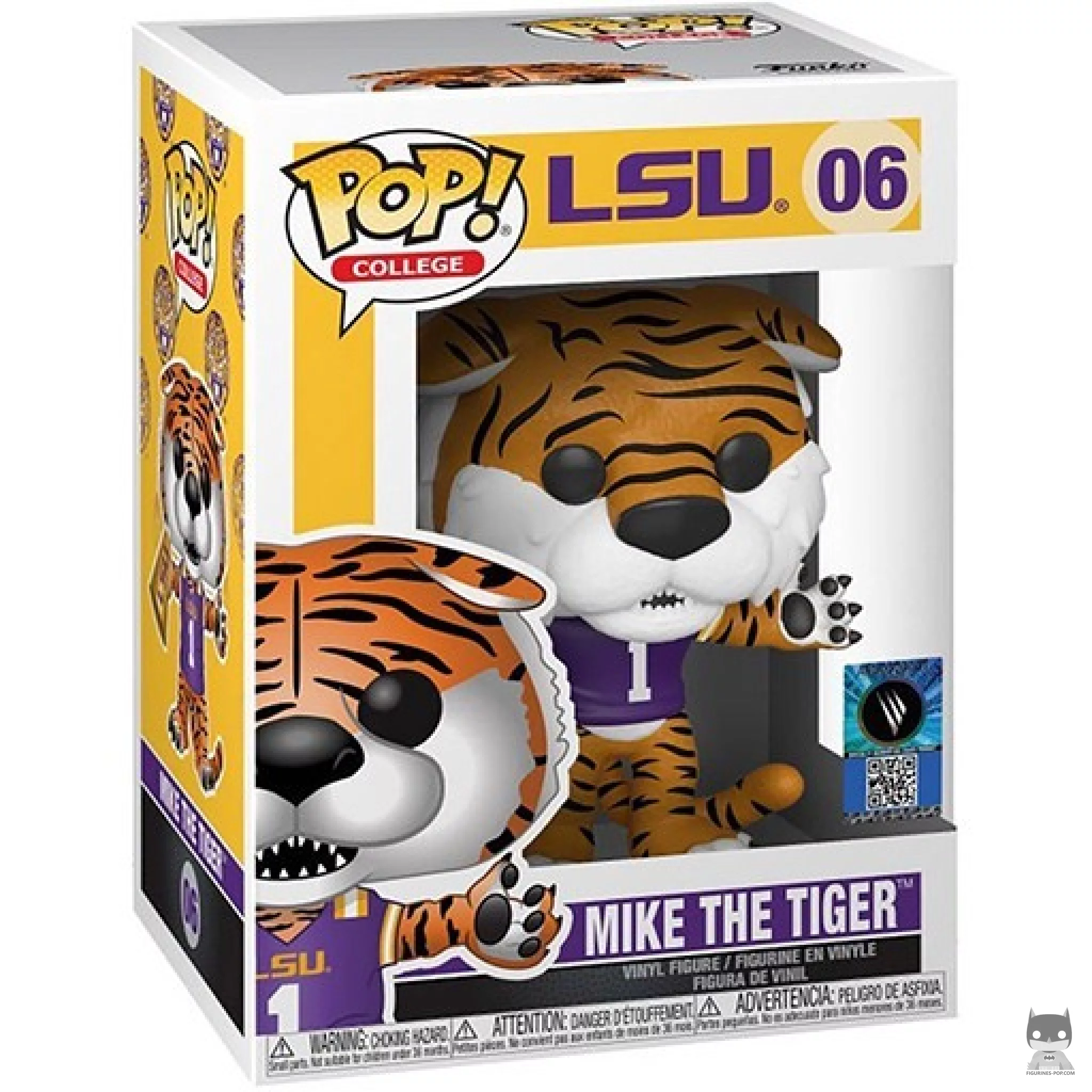 Mike the Tiger (LSU) Funko Pop! figure in its box