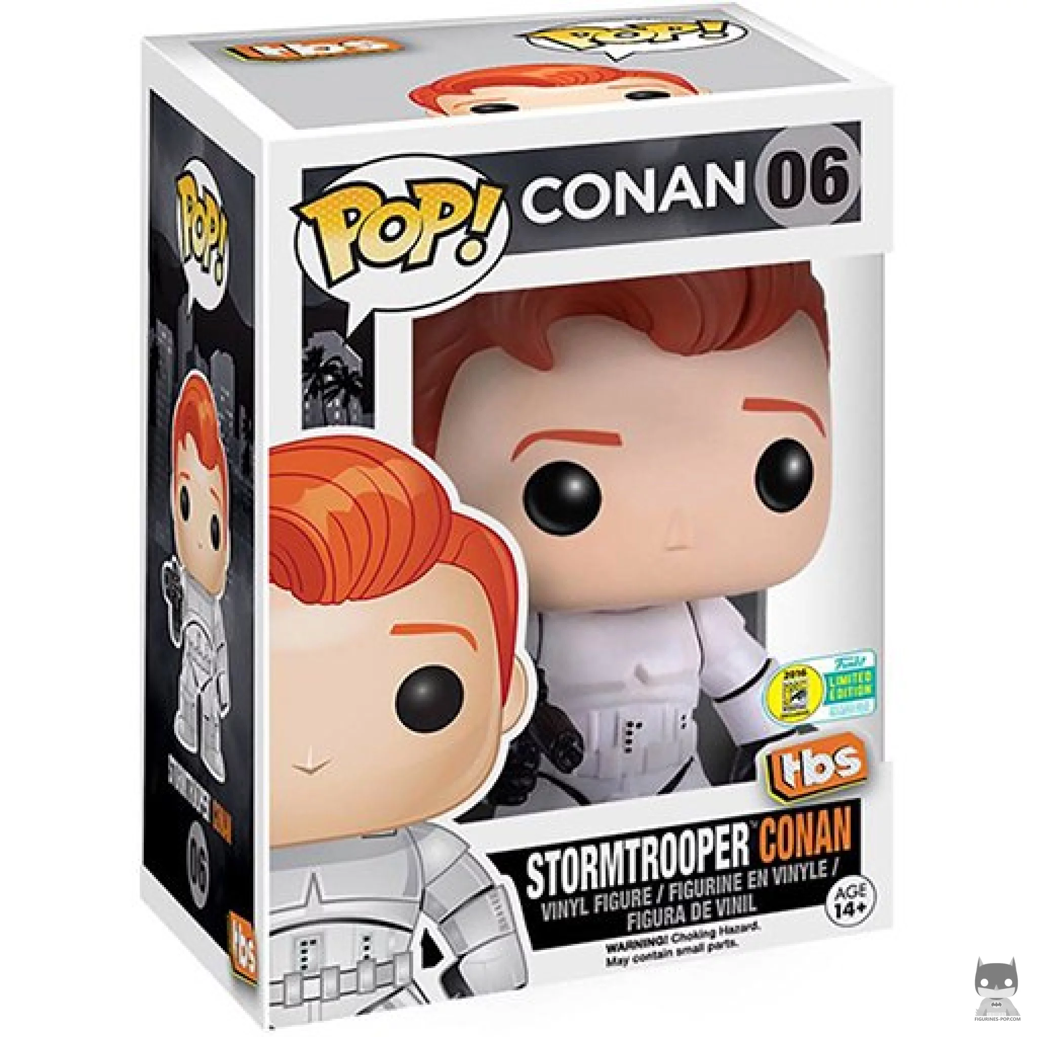 Conan O'Brien as Stormtrooper Funko Pop! figure in its box