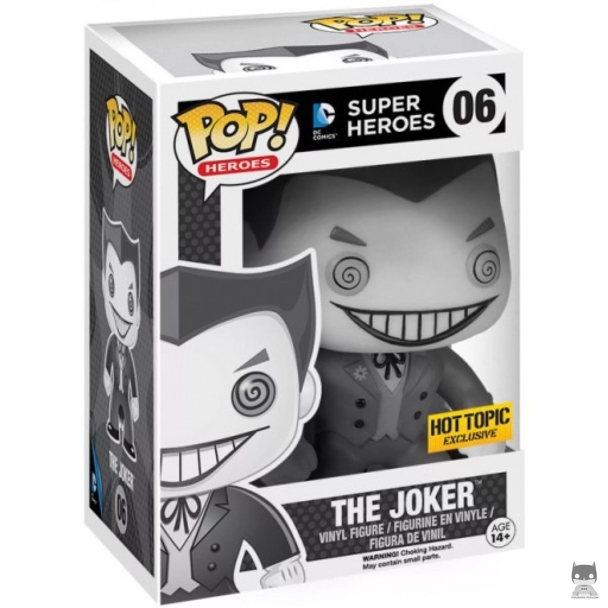 The Joker (Black & White) Funko Pop! figure in its box