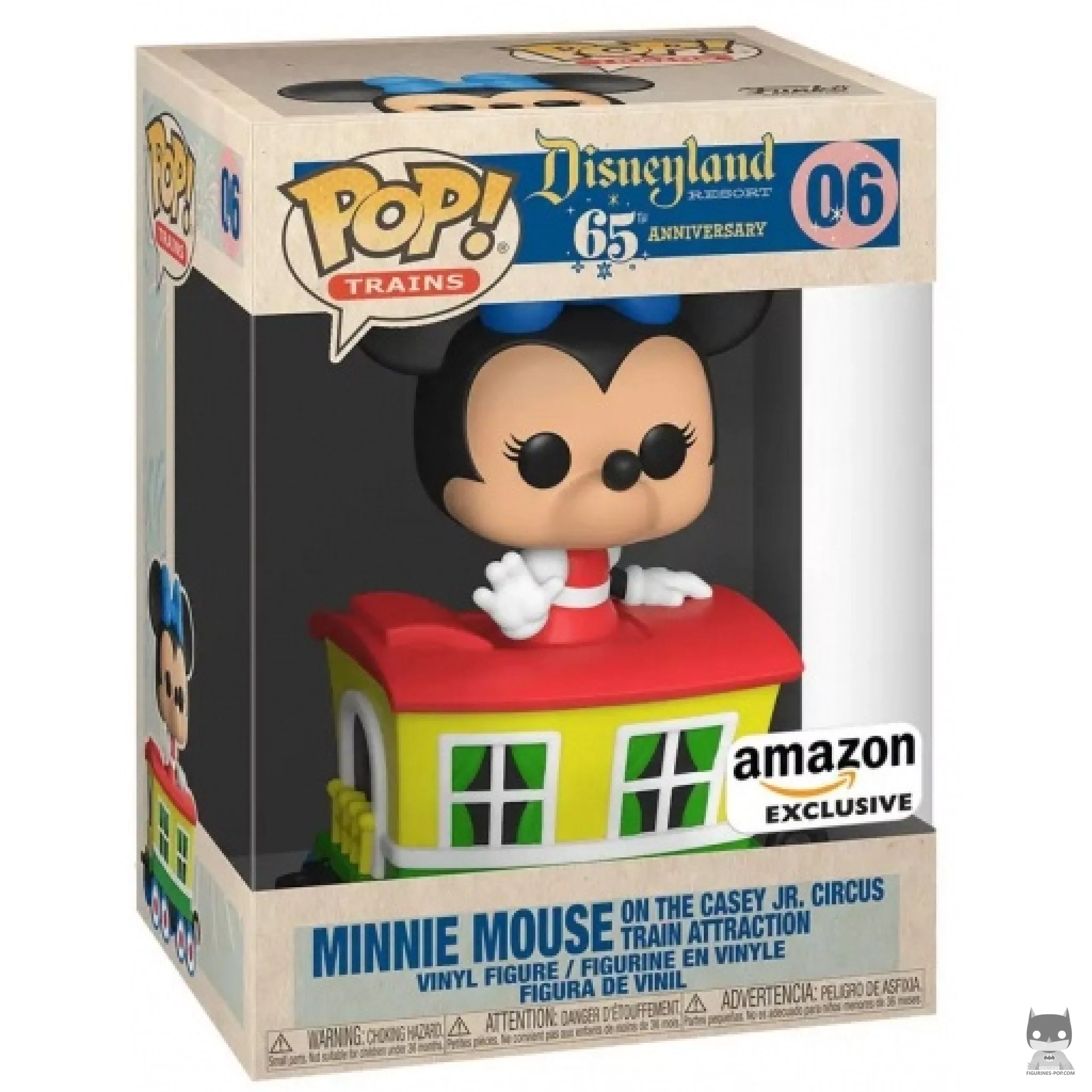 Minnie Mouse on the Casey Jr. Circus Train Attraction Funko Pop! figure in its box