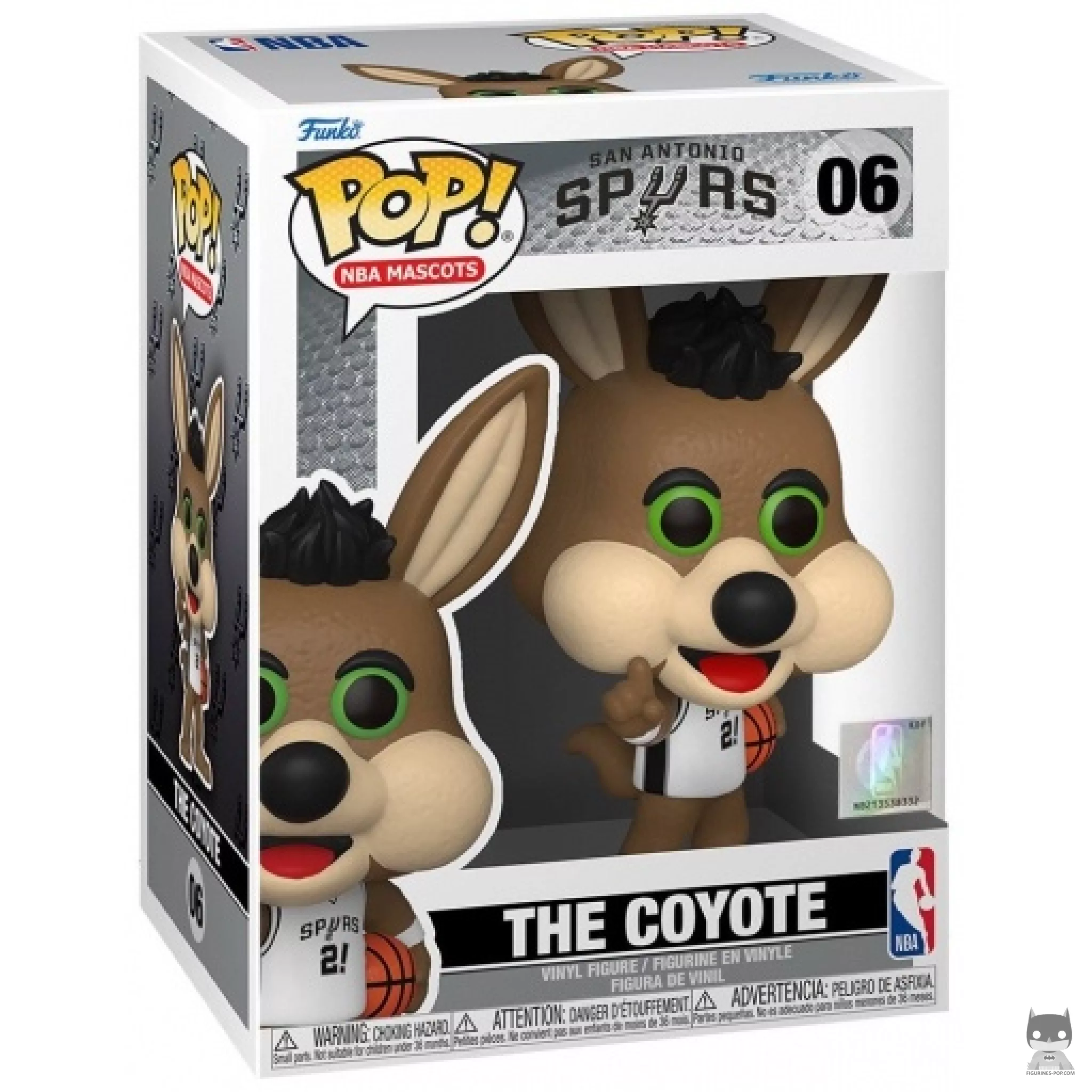 The Coyote (San Antonio Spurs) Funko Pop! figure in its box