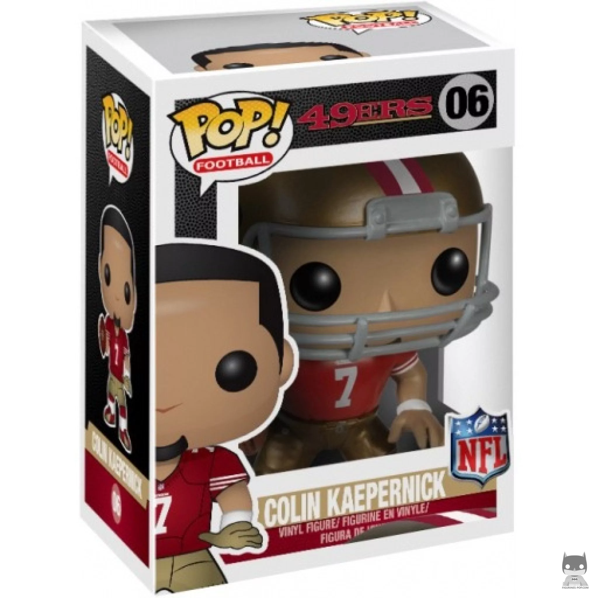 Colin Kaepernick Funko Pop! figure in its box
