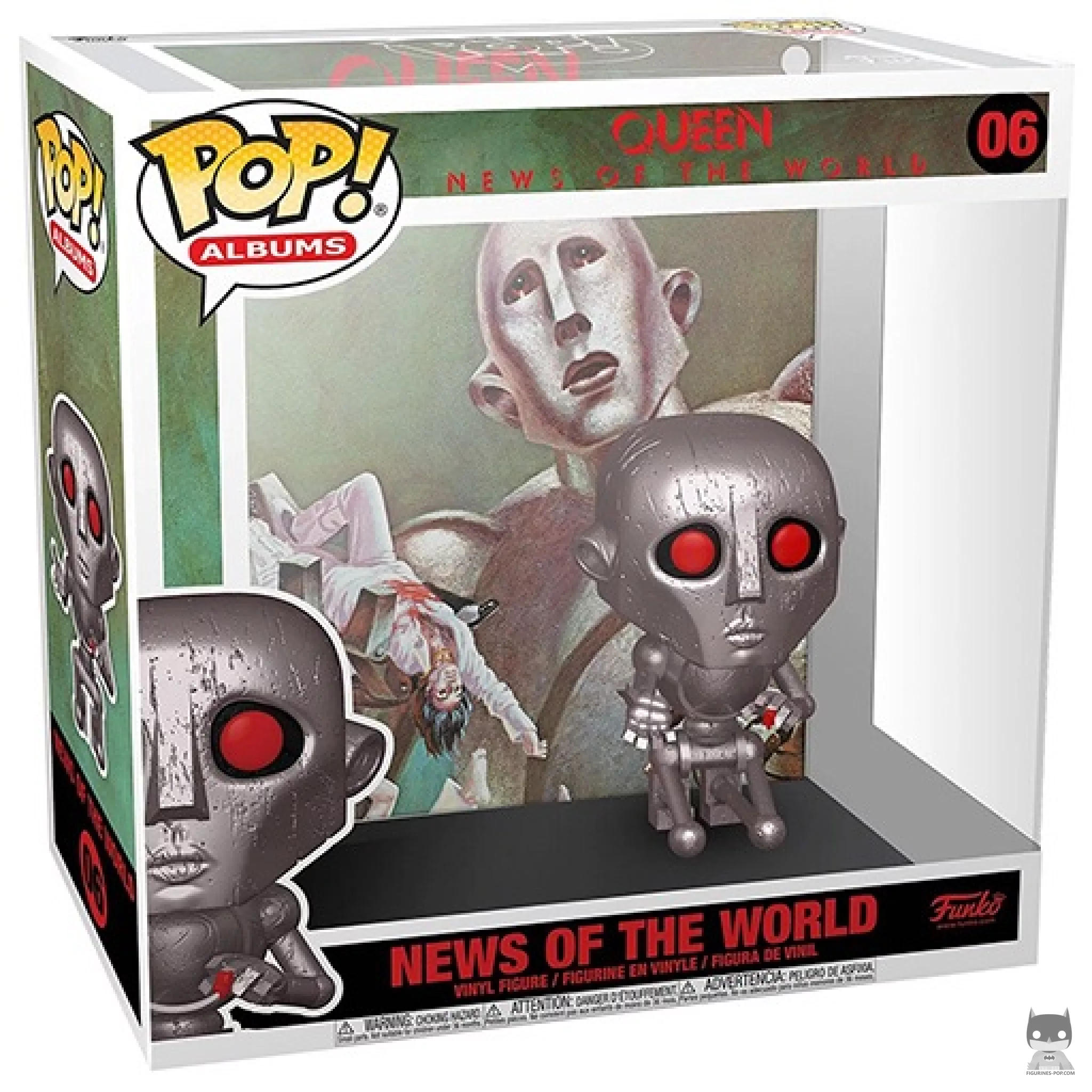 Queen : News of the World (Metallic) Funko Pop! figure in its box