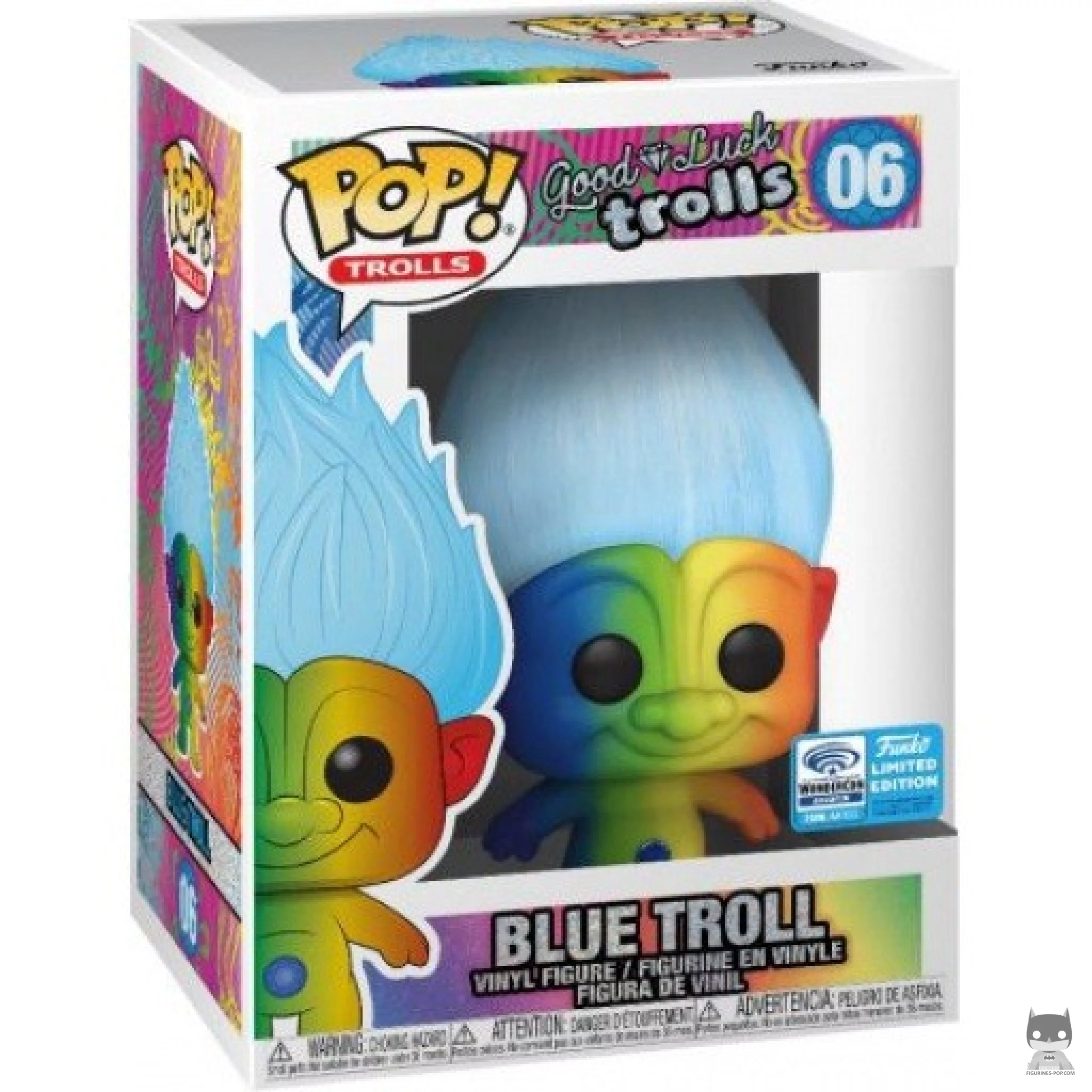 Blue Troll (Rainbow) Funko Pop! figure in its box