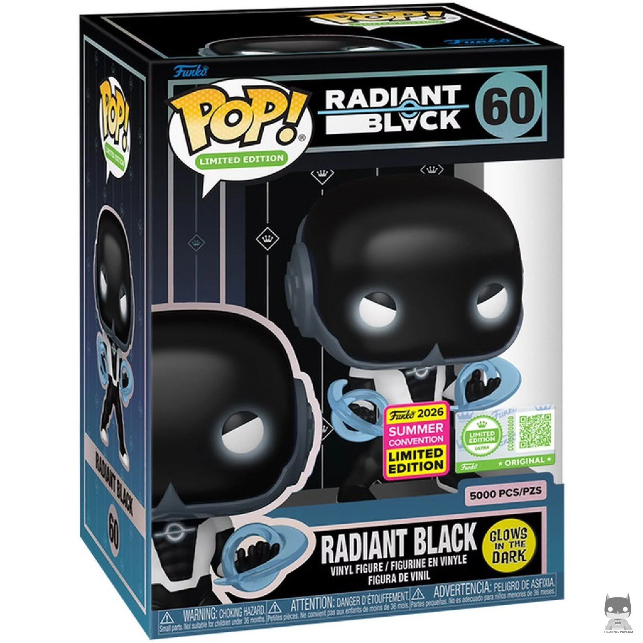 Radiant Black (Glow in the Dark) Funko Pop! figure in its box