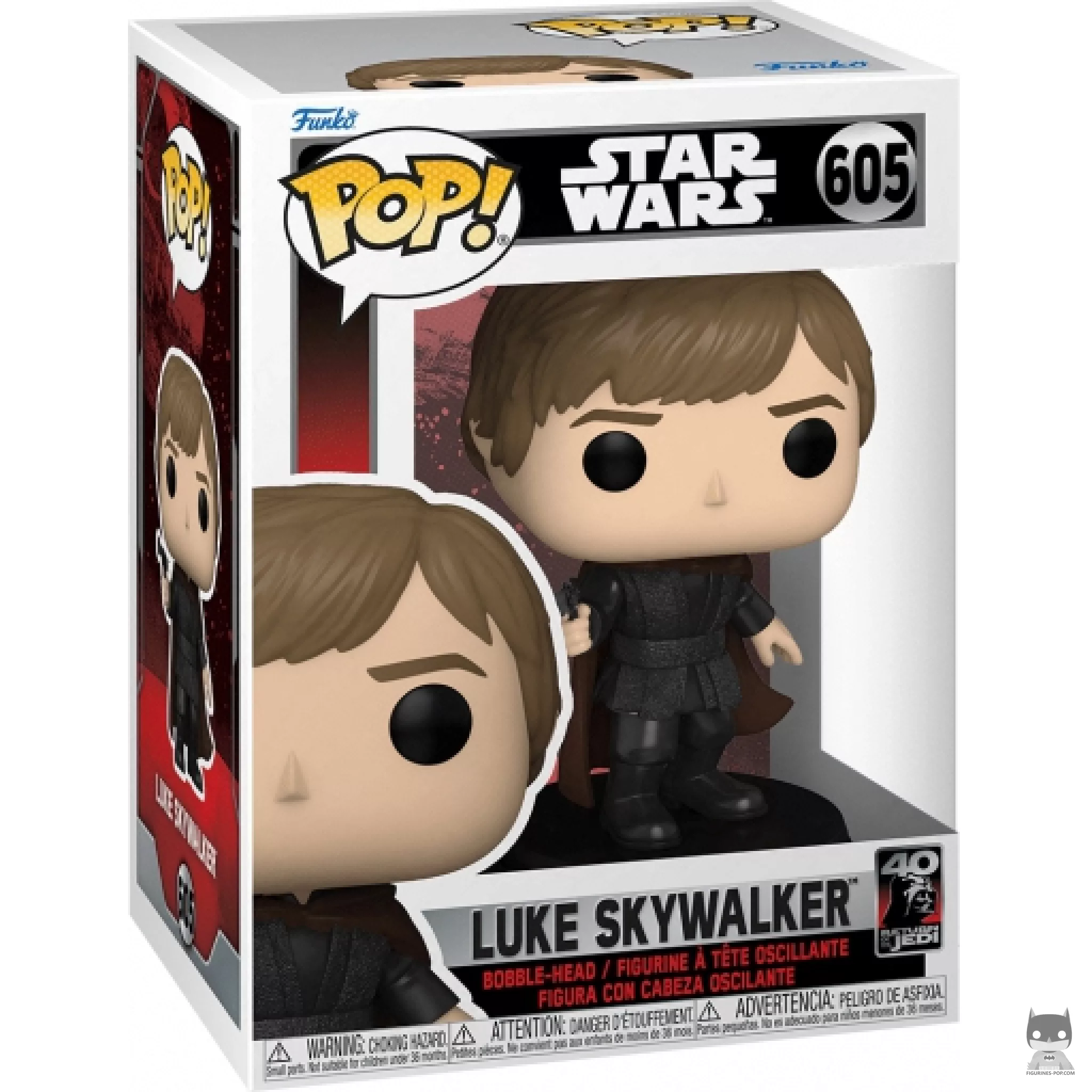 Luke Skywalker Funko Pop! figure in its box