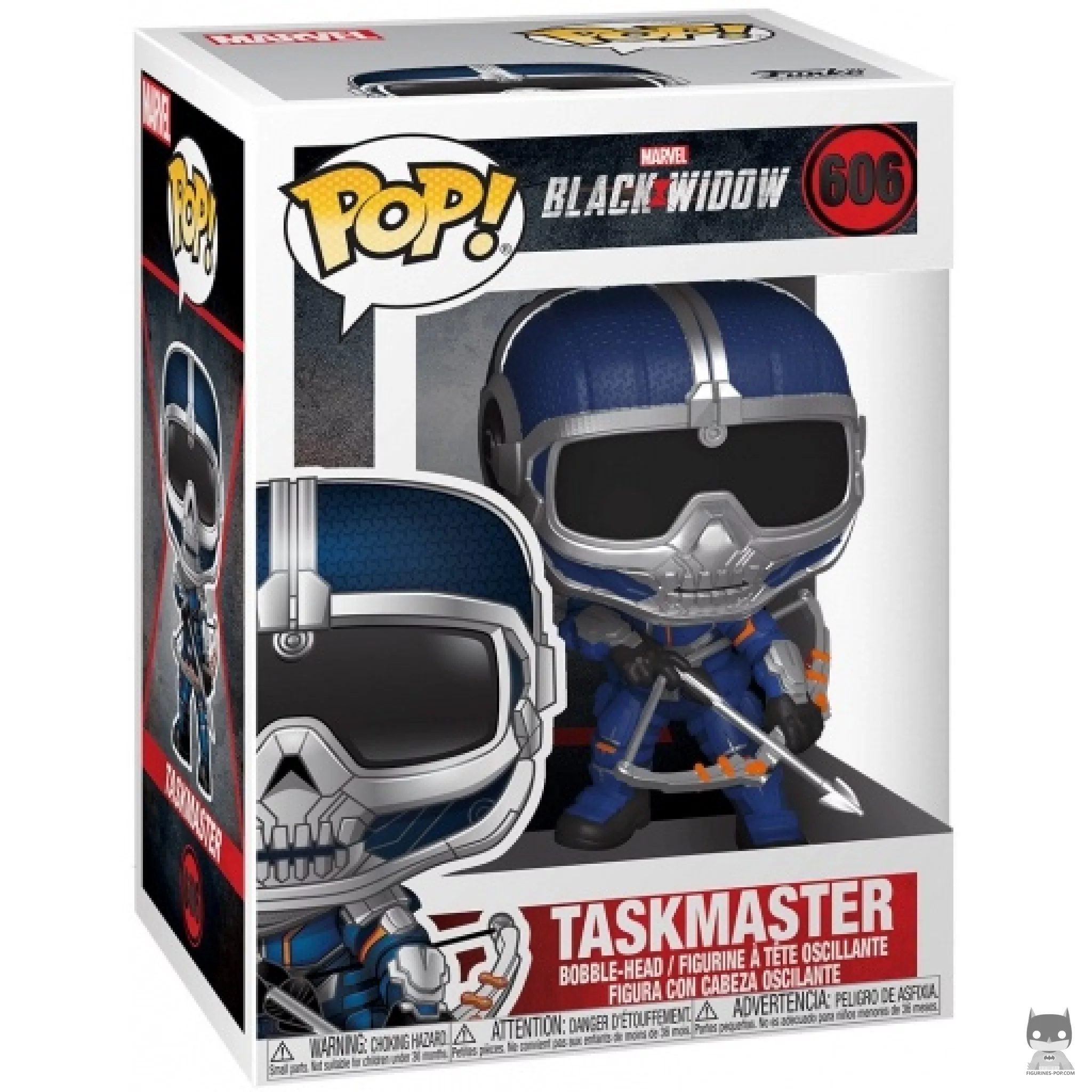 Taskmaster Funko Pop! figure in its box
