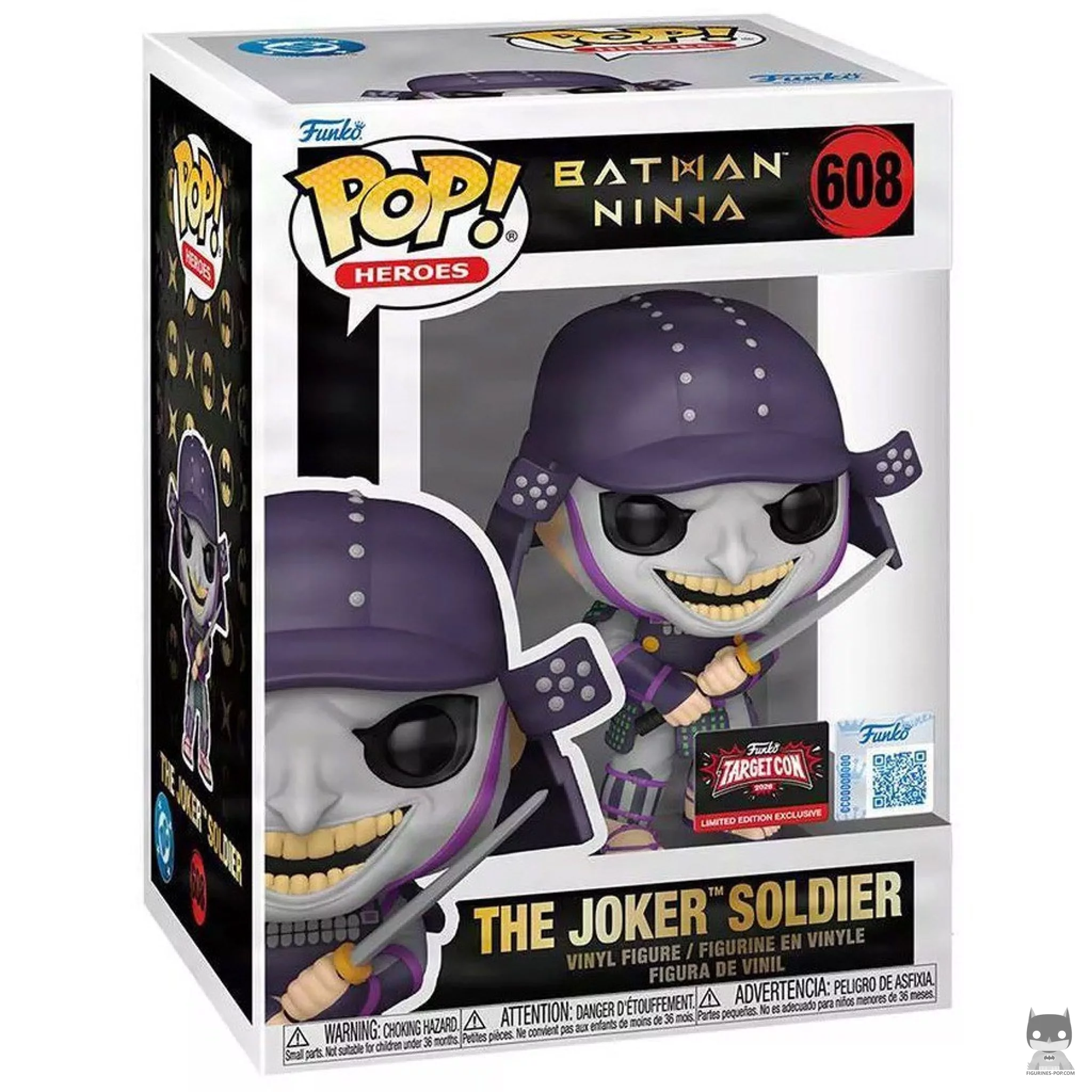 The Joker Soldier Funko Pop! figure in its box