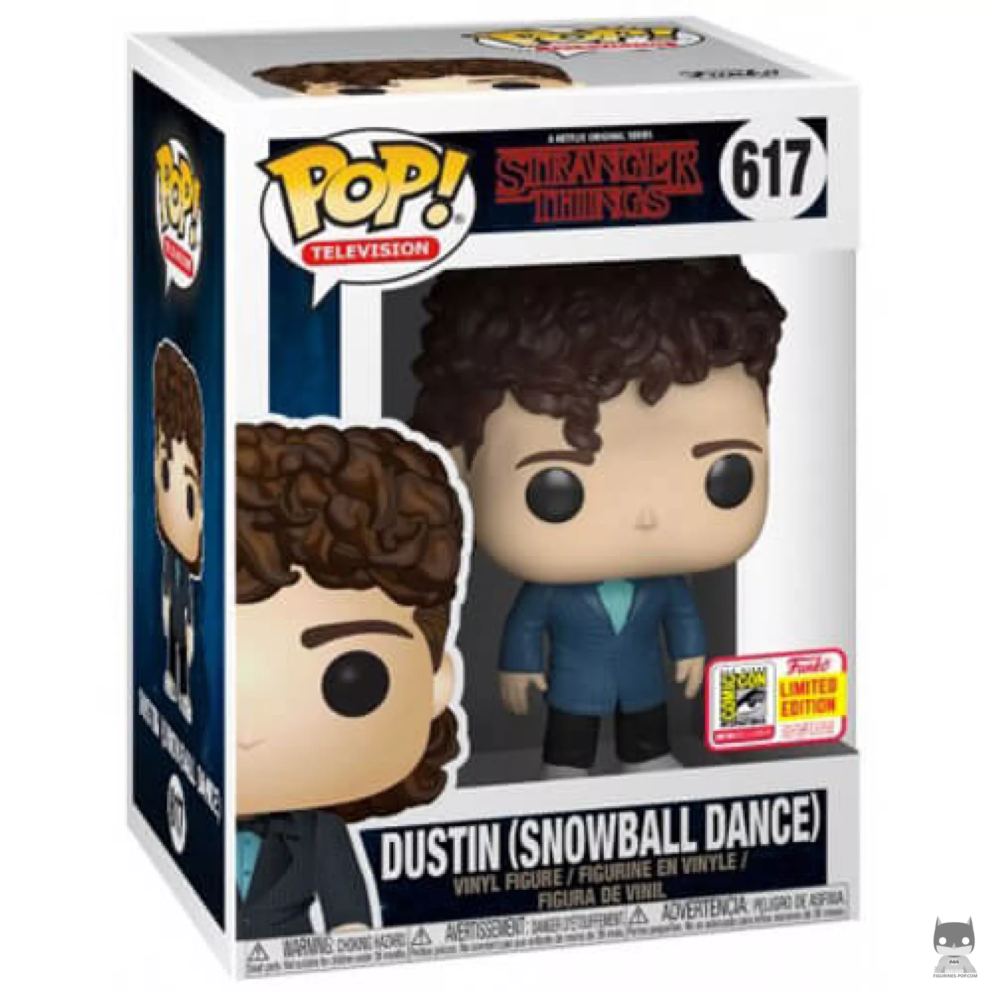 Dustin at Snowball Dance Funko Pop! figure in its box