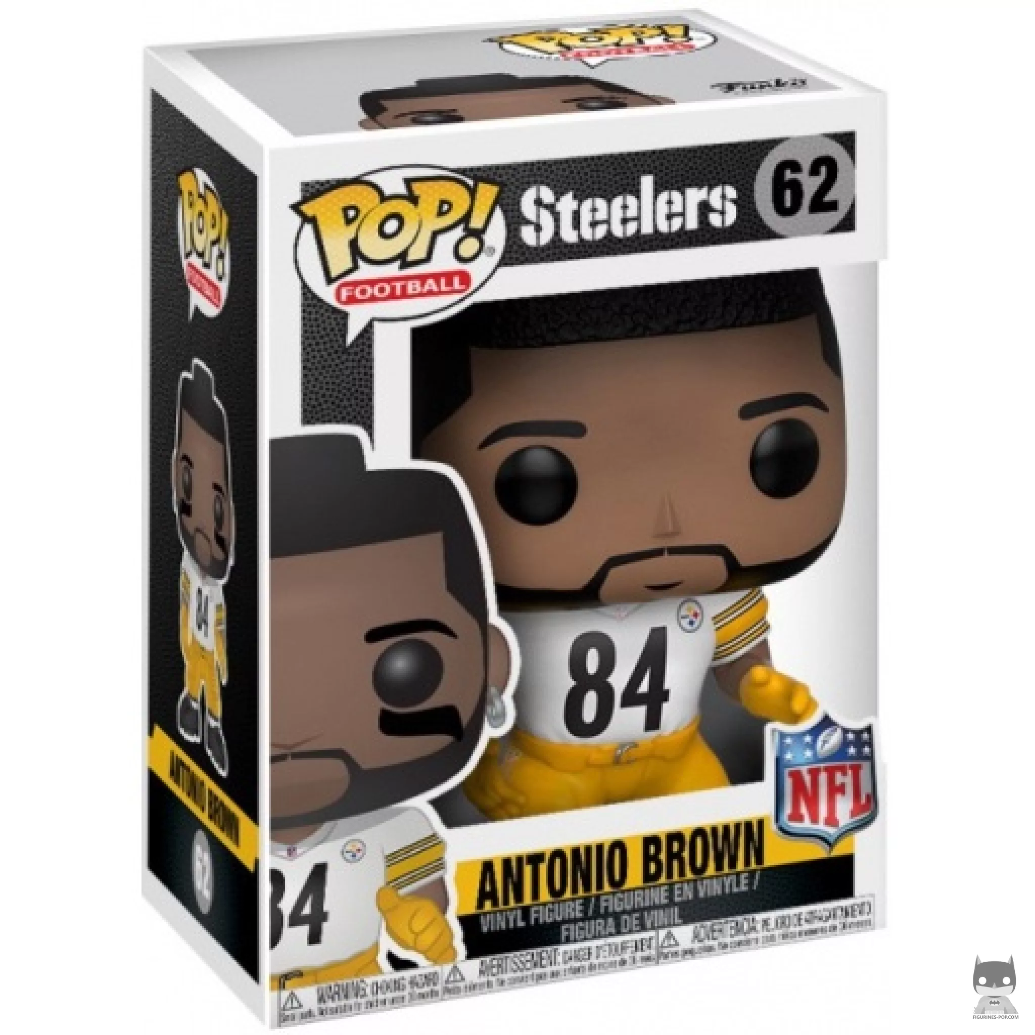 Antonio Brown (Steelers White) Funko Pop! figure in its box