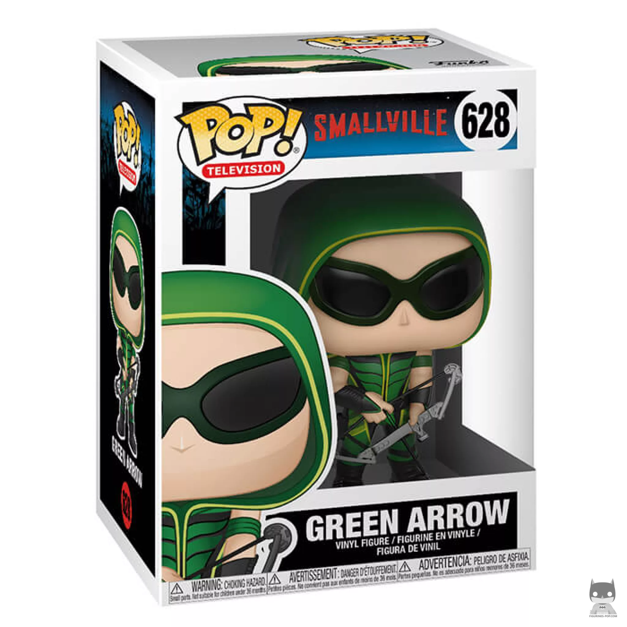 Green Arrow with glasses Funko Pop! figure in its box