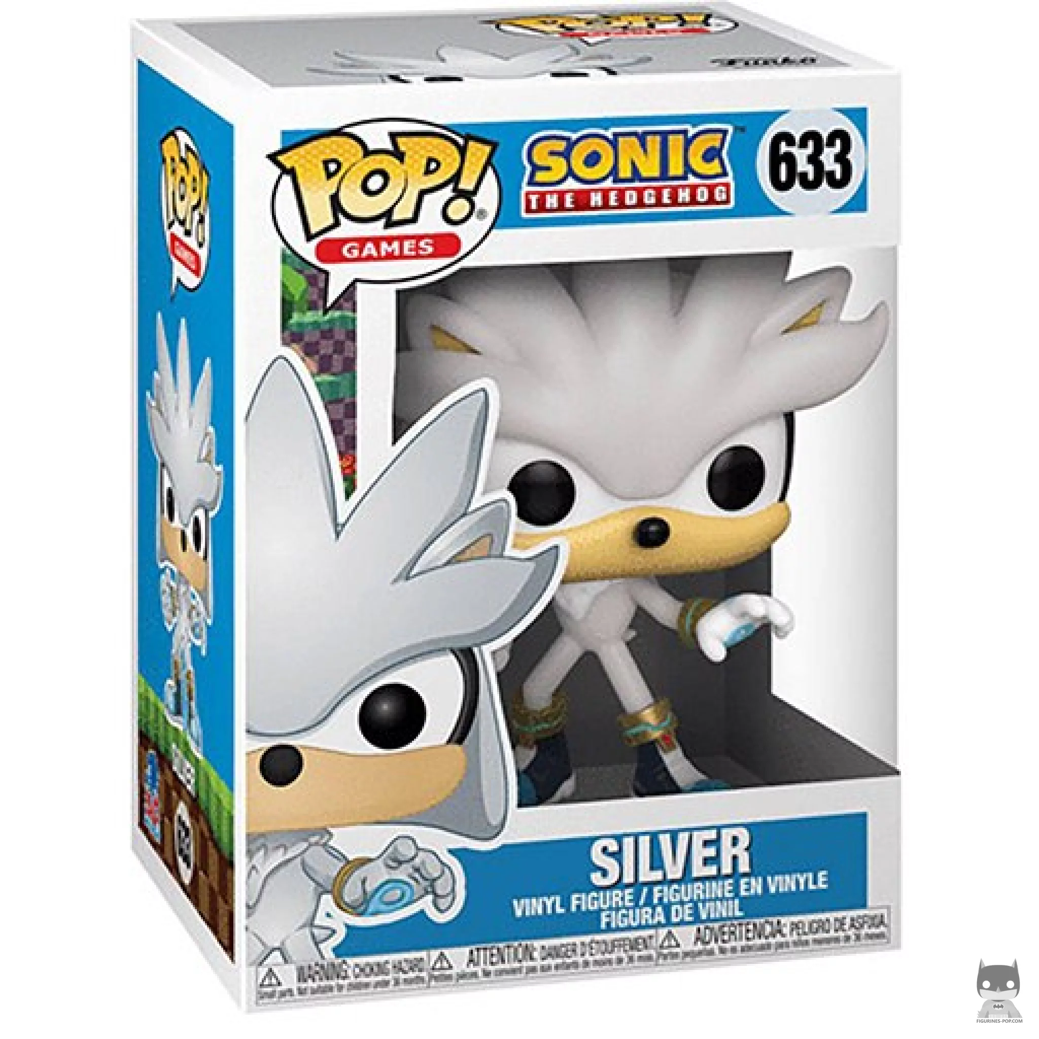 Silver Funko Pop! figure in its box