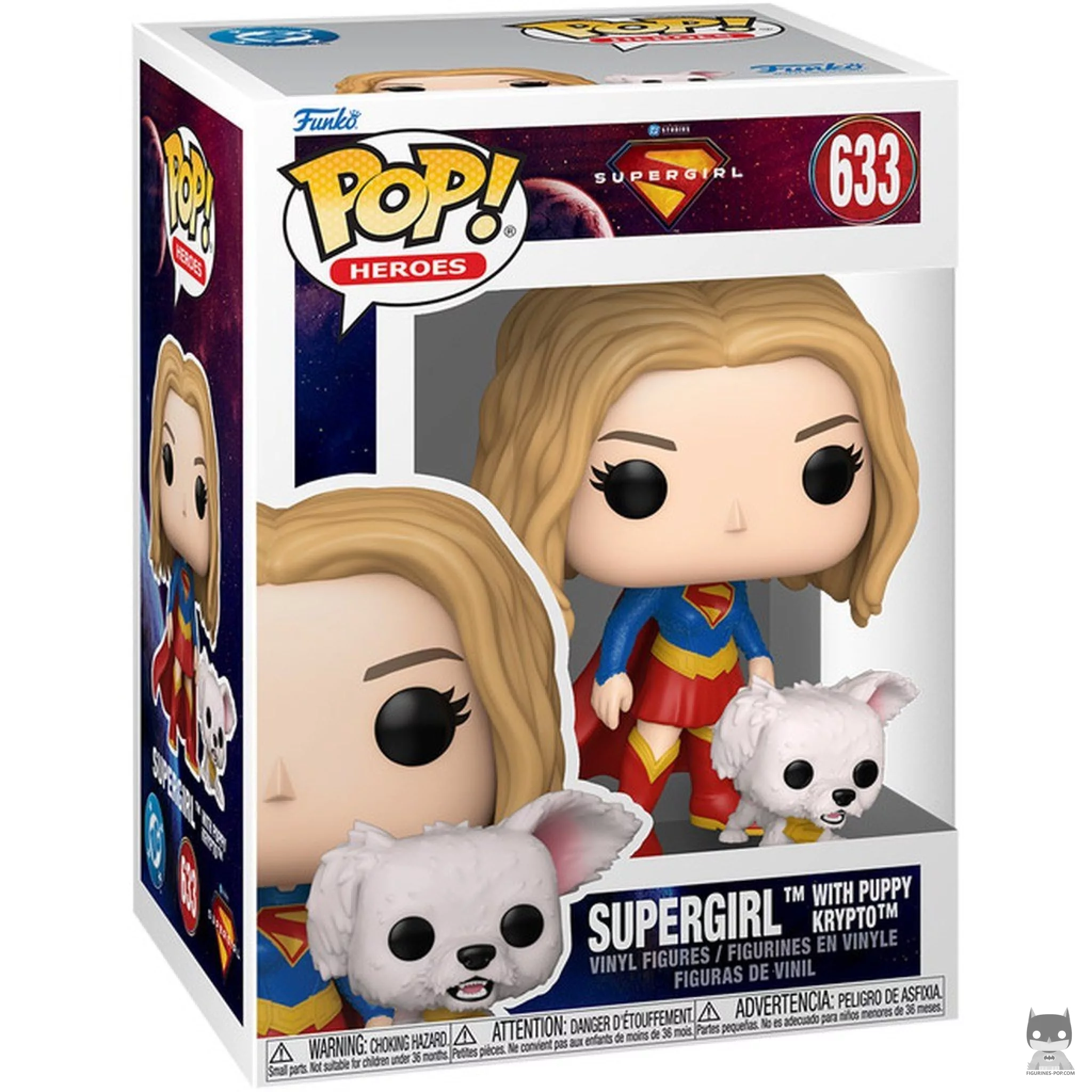 Supergirl with Puppy Krypto Funko Pop! figure in its box
