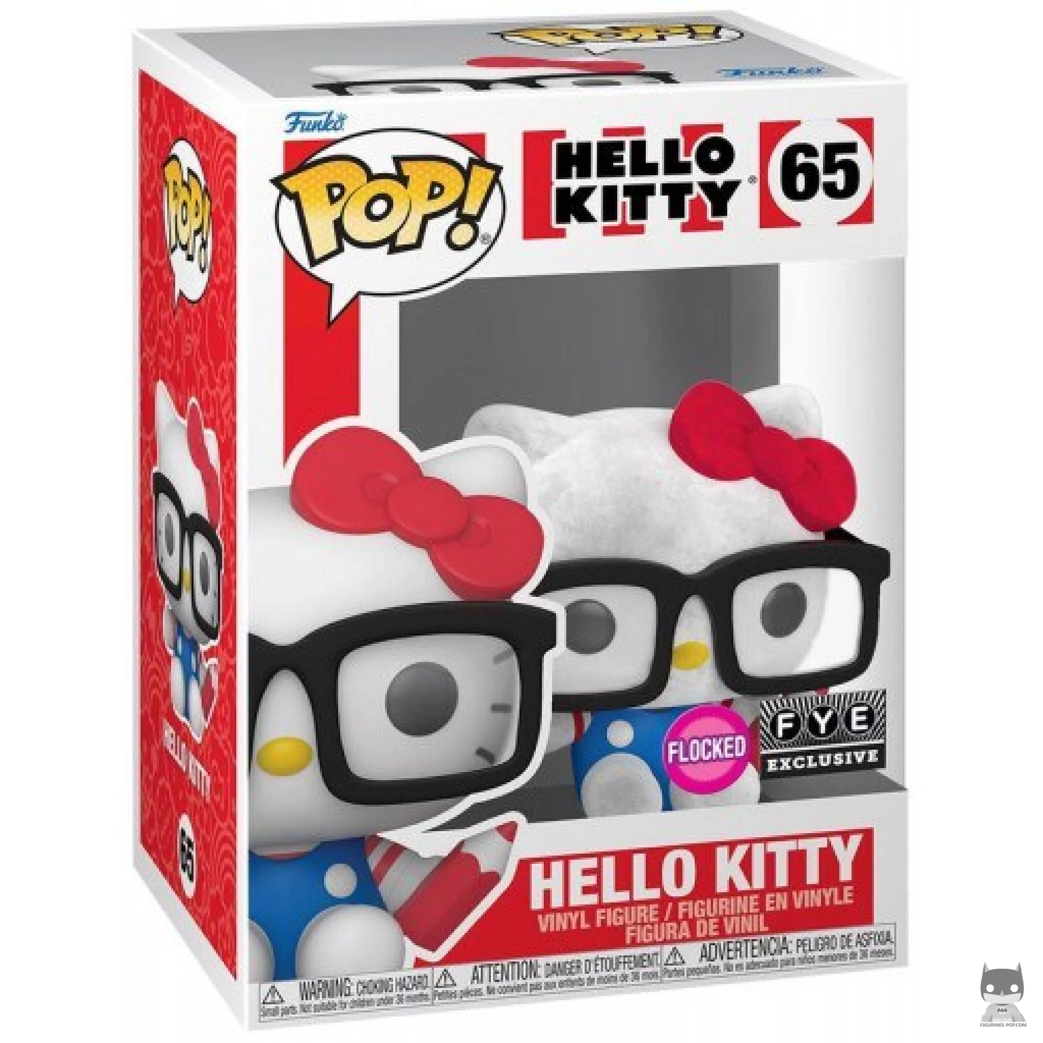 Hello Kitty with glasses (Flocked) Funko Pop! figure in its box