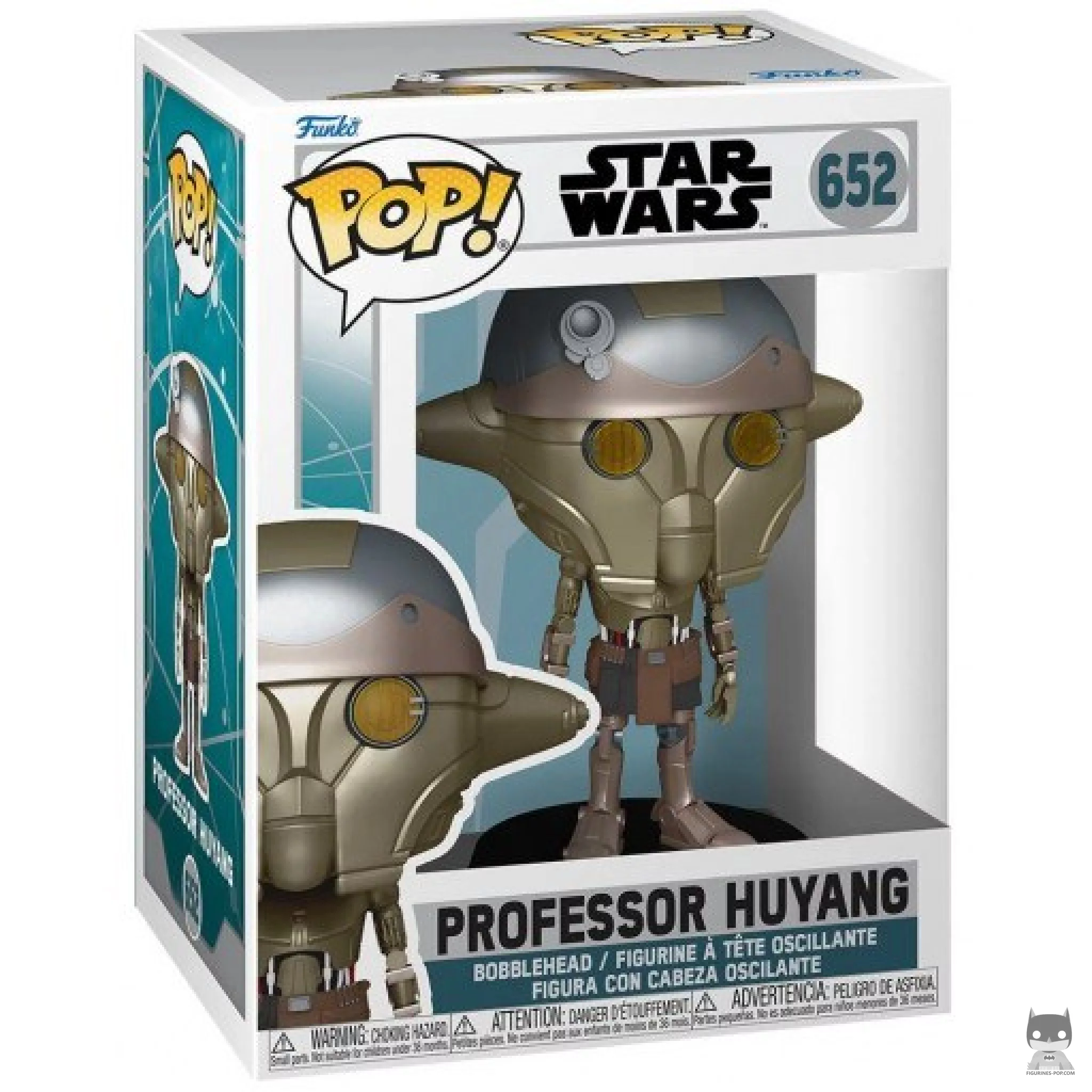 Professor Huyang Funko Pop! figure in its box