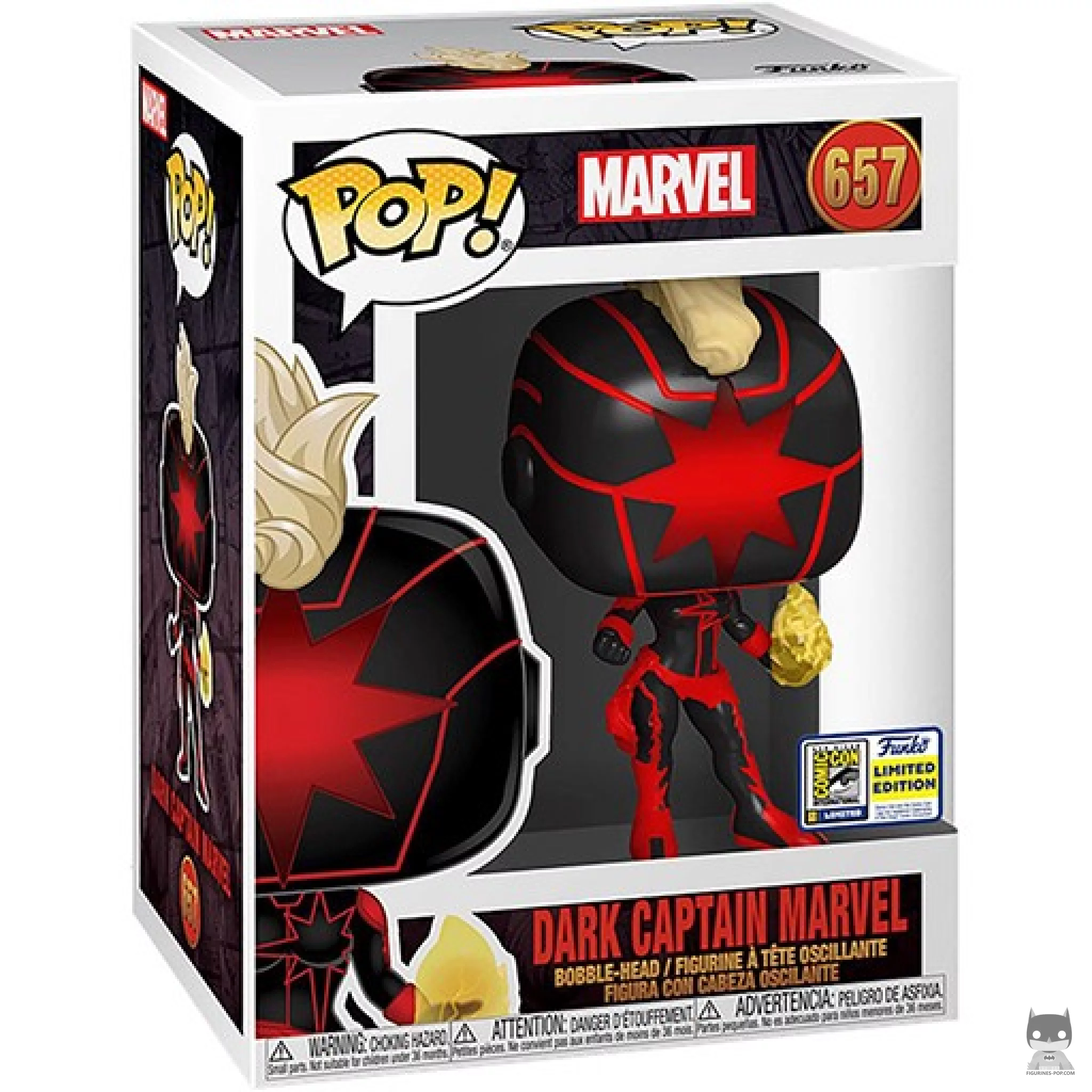 Dark Captain Marvel Funko Pop! figure in its box
