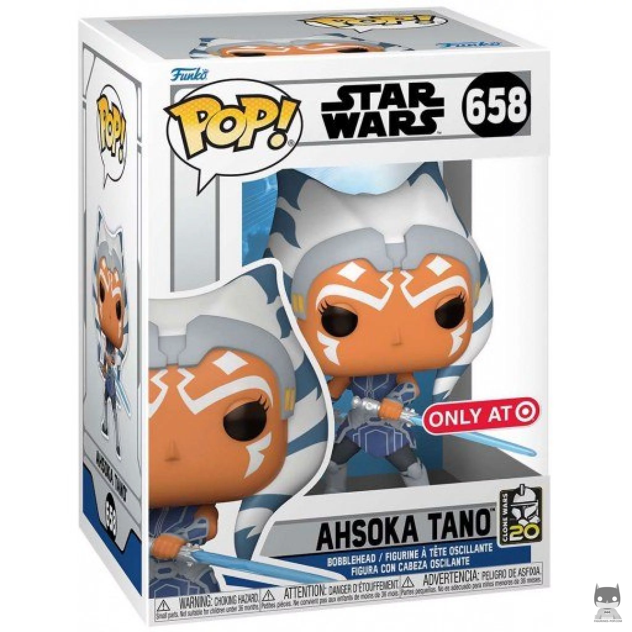 Ahsoka Tano Funko Pop! figure in its box