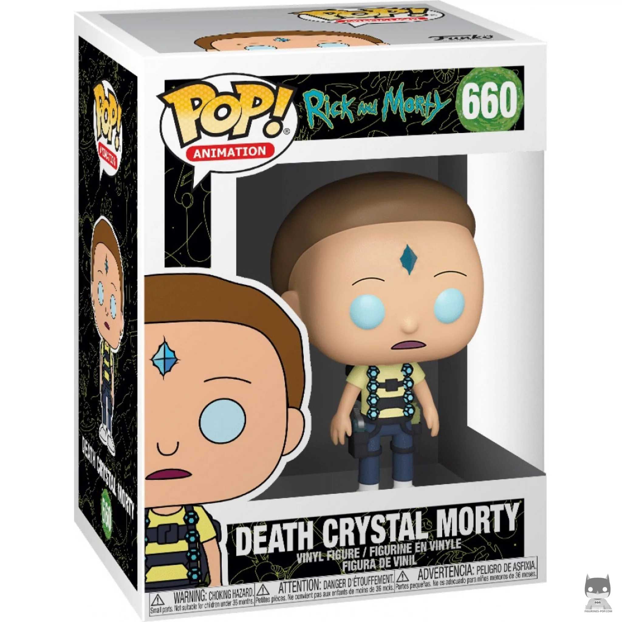 Death Crystal Morty Funko Pop! figure in its box