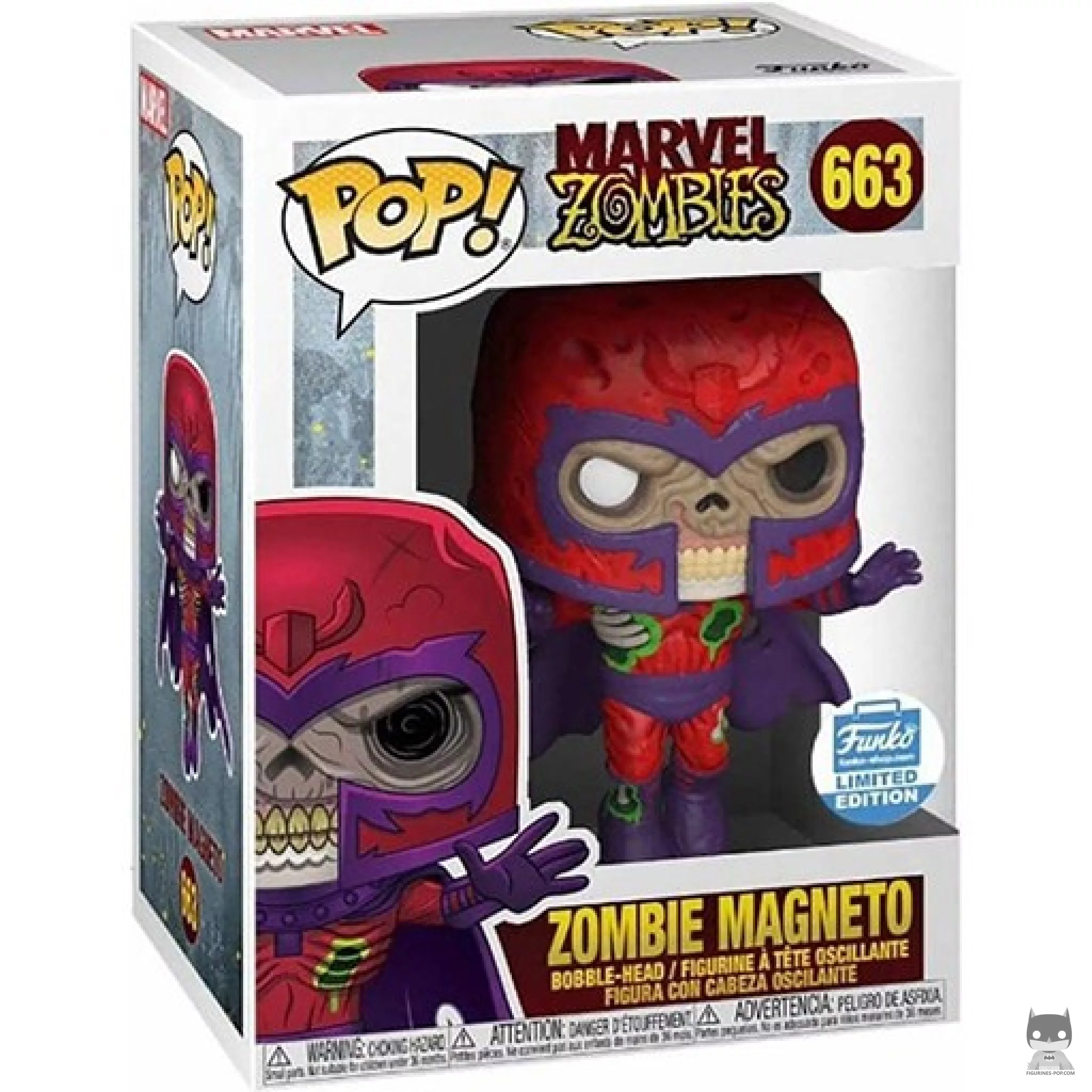Zombie Magneto Funko Pop! figure in its box