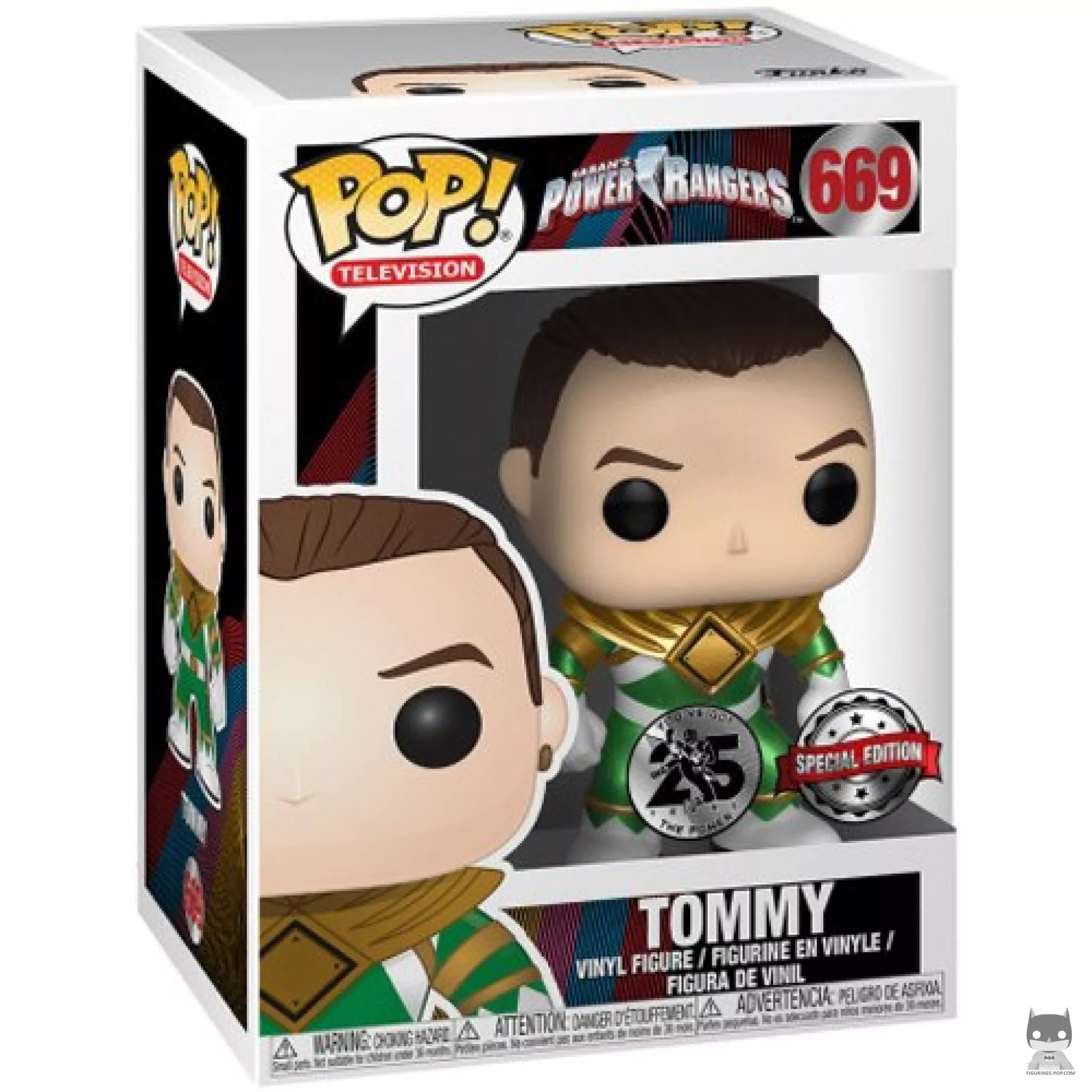 Tommy Green Ranger (without helmet) (Metallic) Funko Pop! figure in its box