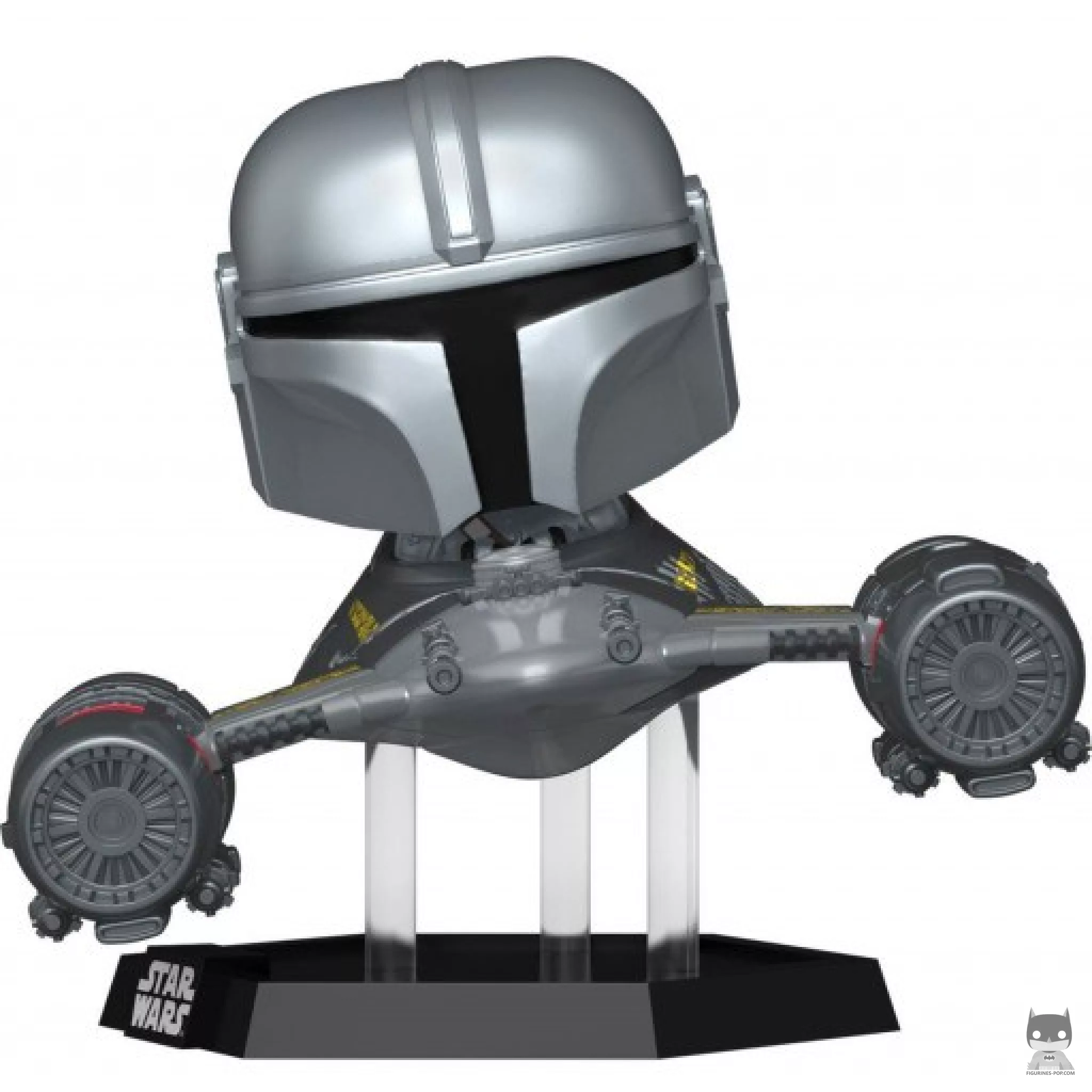 Mandalorian in N1 Starfighter with R5-D4 Funko Pop! figure (The Mandalorian (Star Wars))