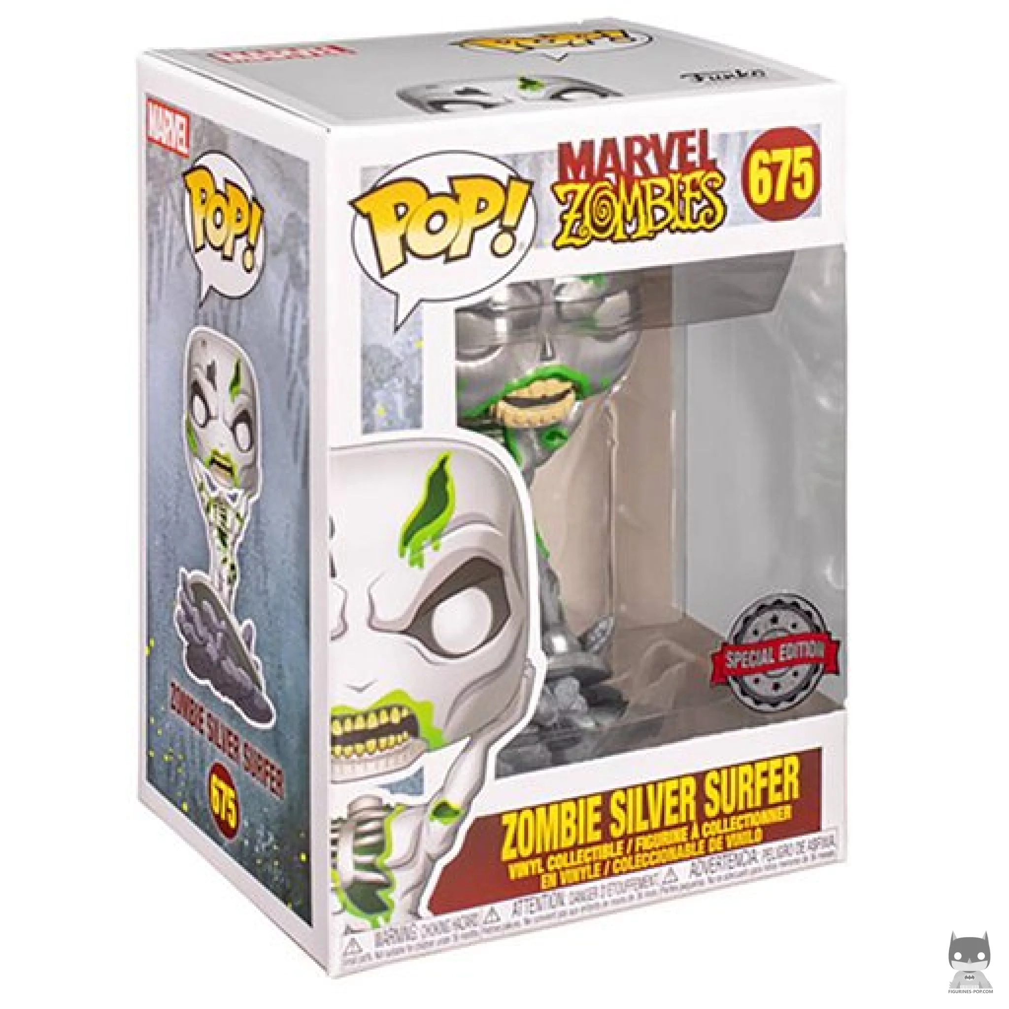Zombie Silver Surfer Funko Pop! figure in its box