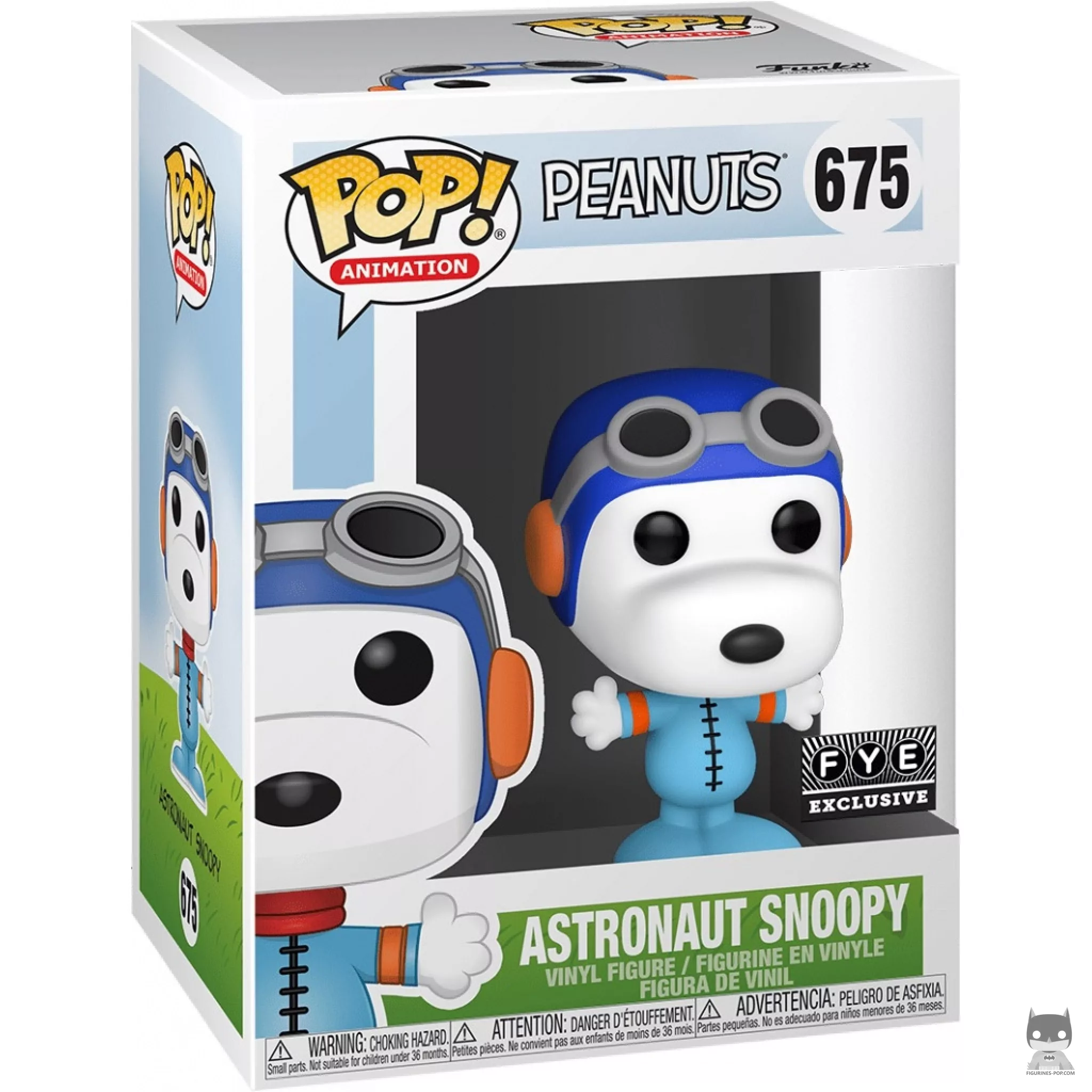 Astronaut Snoopy (Blue) Funko Pop! figure in its box