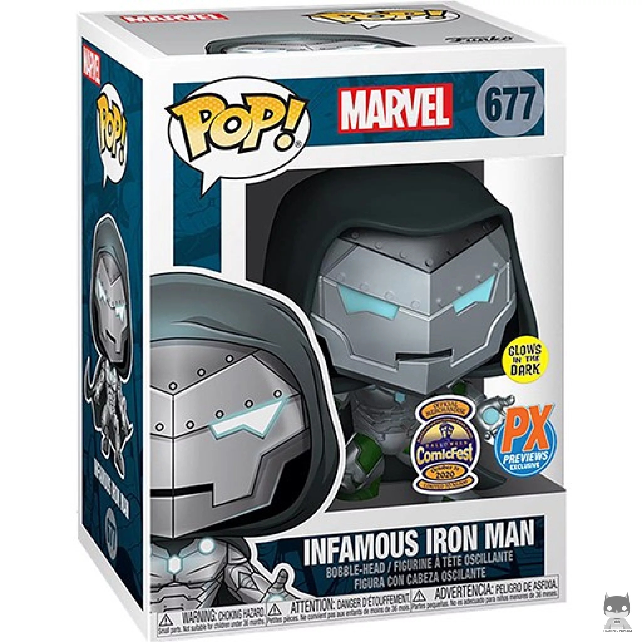 Infamous Iron Man Funko Pop! figure in its box