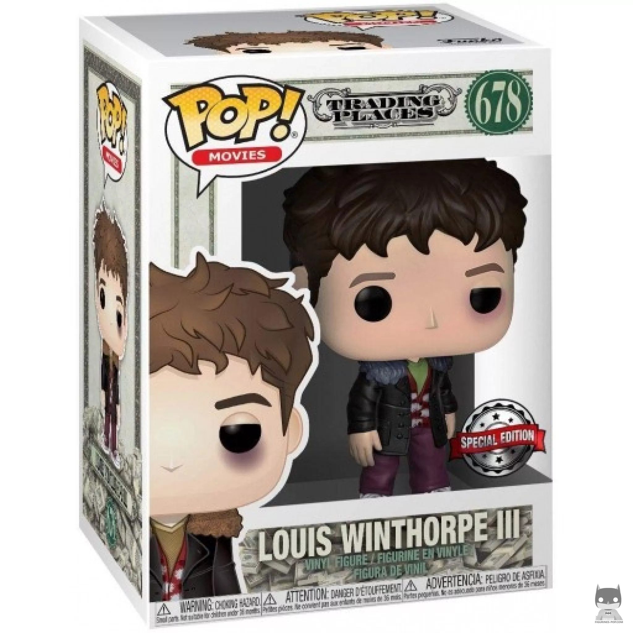 Louis Winthorpe III Beat Up Funko Pop! figure in its box