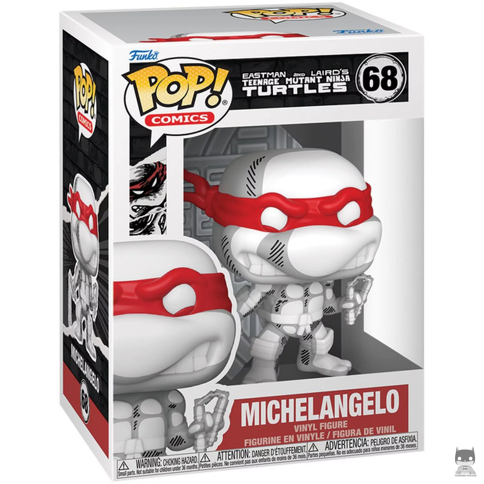 Michelangelo (Battle Damaged) (Comic Deco) Funko Pop! figure in its box