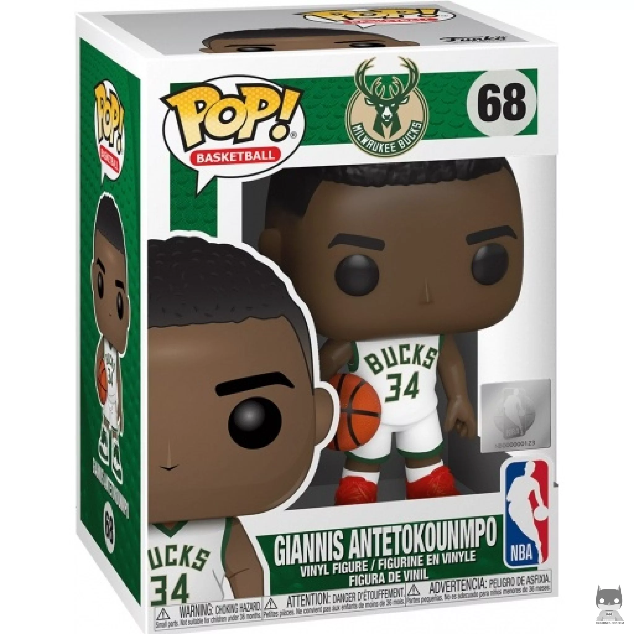 Giannis Antetokounmpo Funko Pop! figure in its box