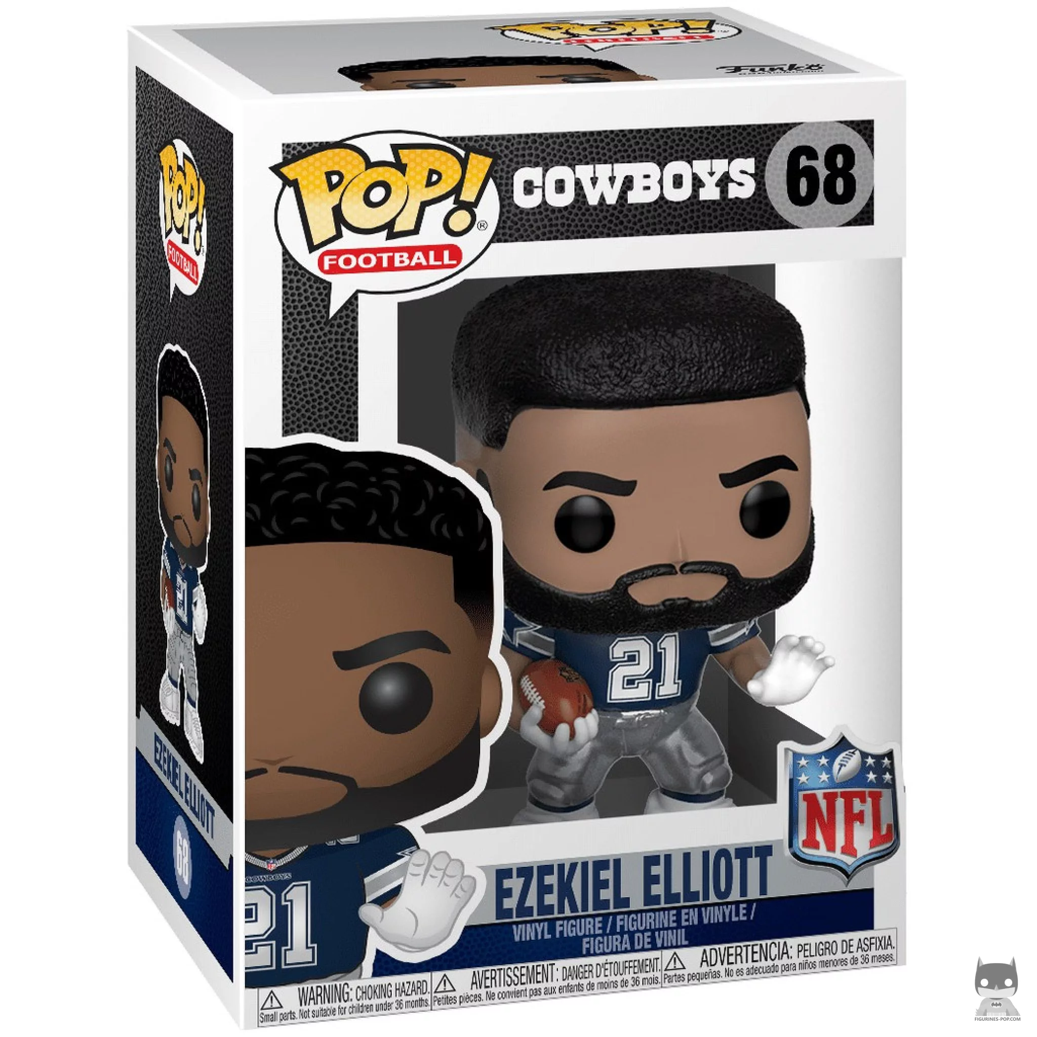 Ezekiel Elliott Funko Pop! figure in its box