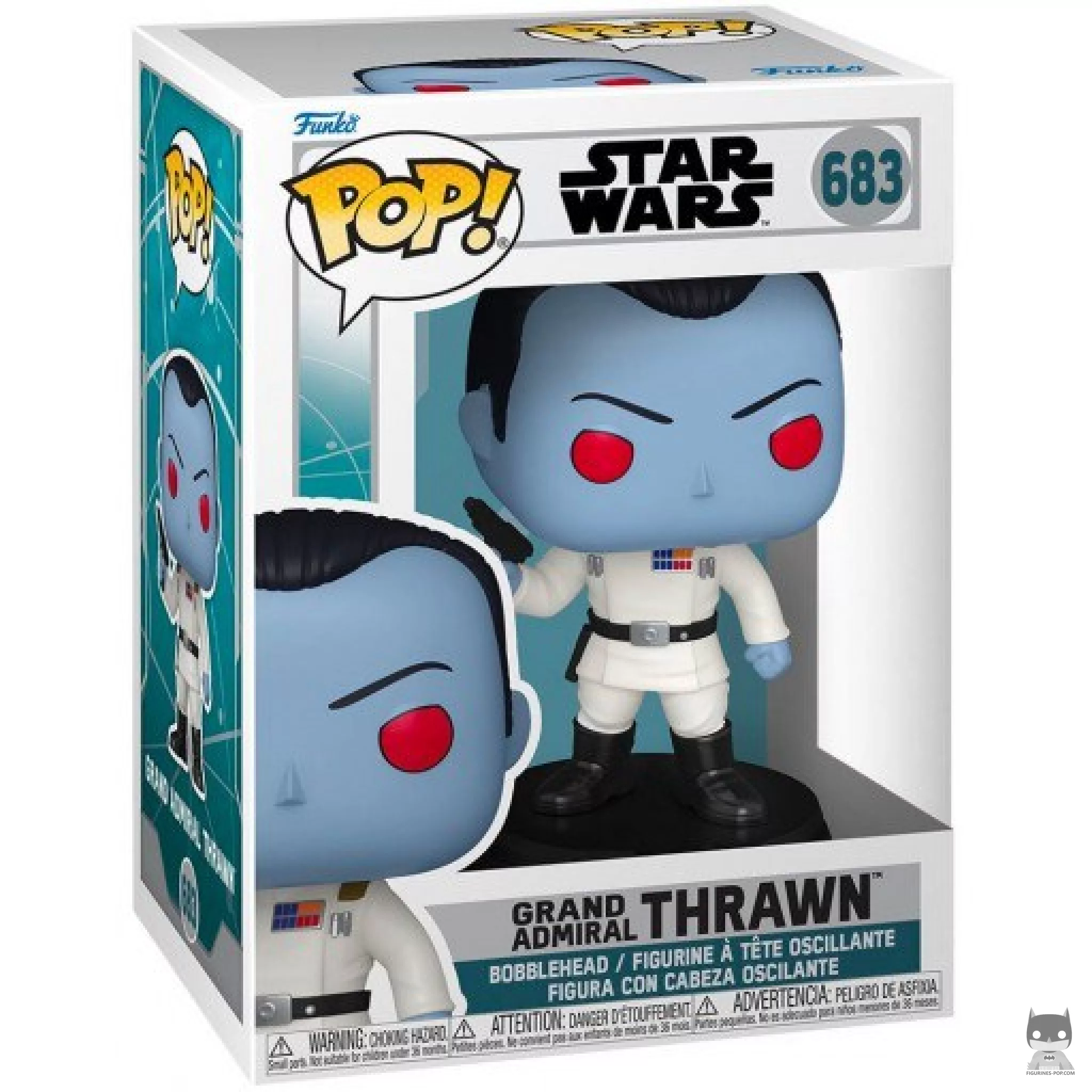 Grand Admiral Thrawn Funko Pop! figure in its box
