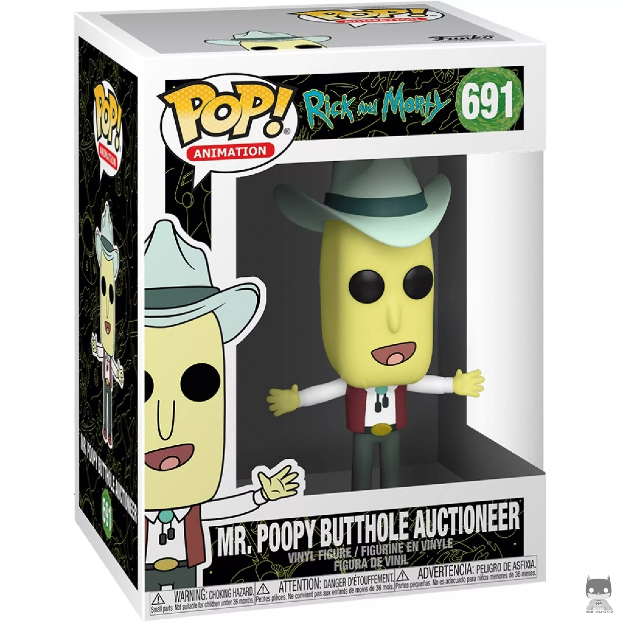 Mr. Poopy Butthole Auctioneer Funko Pop! figure in its box