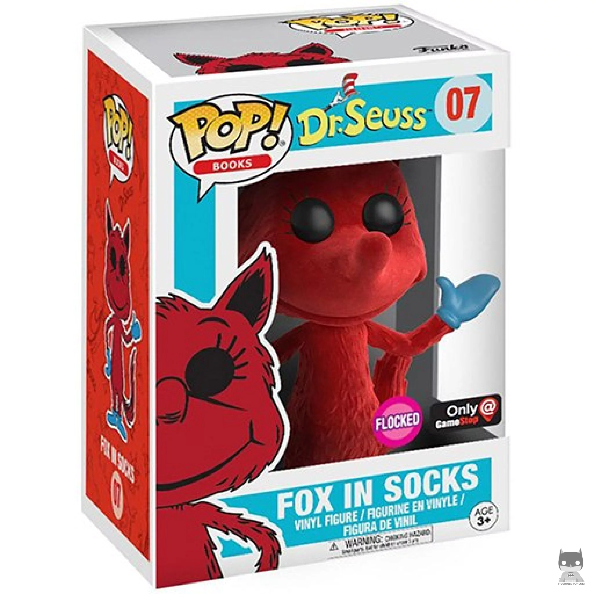 Fox in Socks (Flocked) Funko Pop! figure in its box