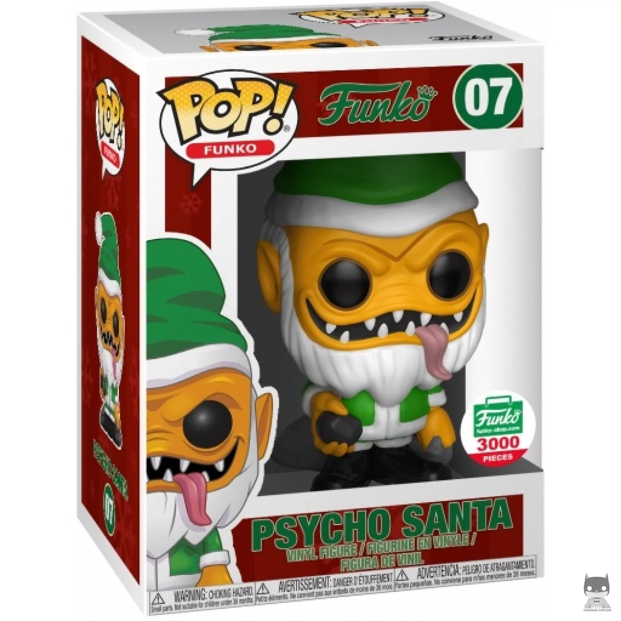 Psycho Santa (Orange) Funko Pop! figure in its box