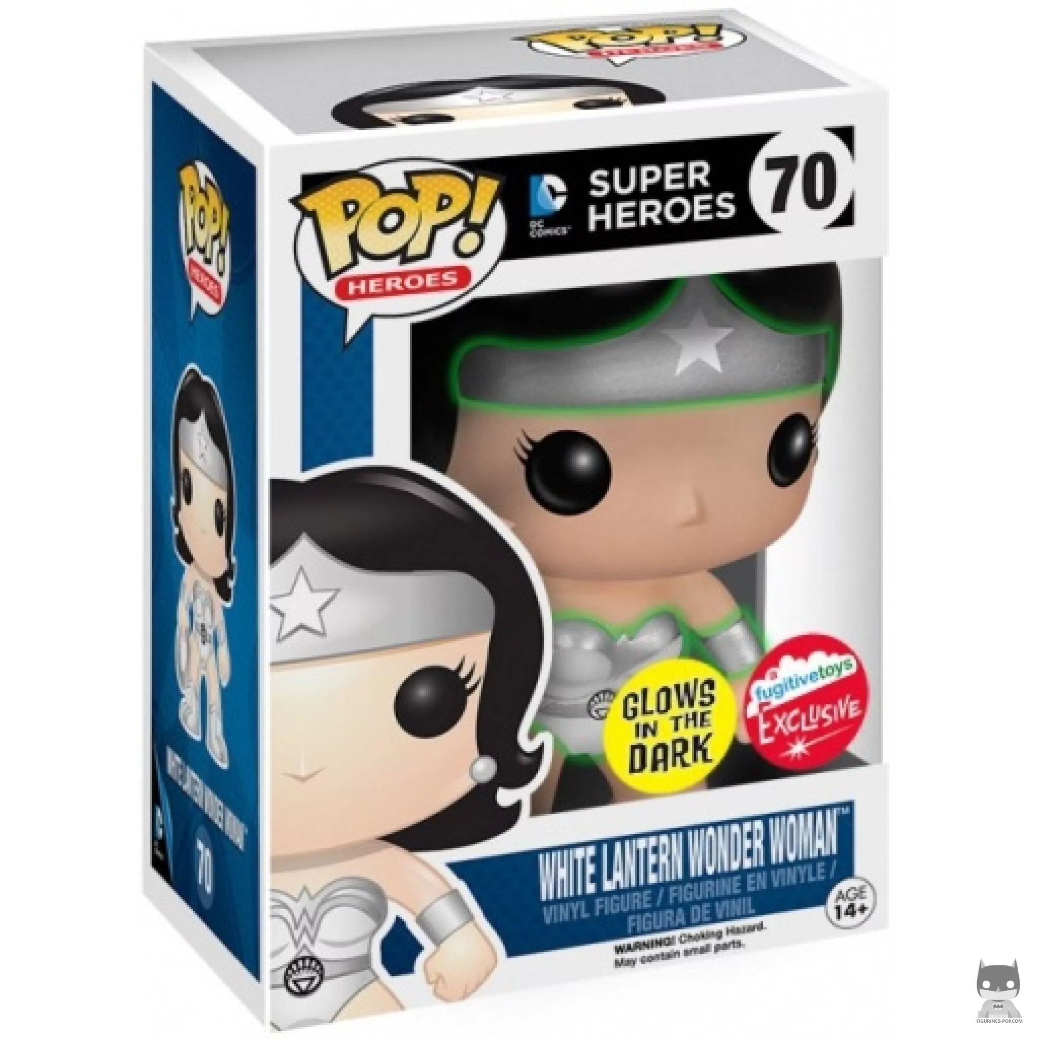 White Lantern Wonder Woman (Glow in the Dark) Funko Pop! figure in its box