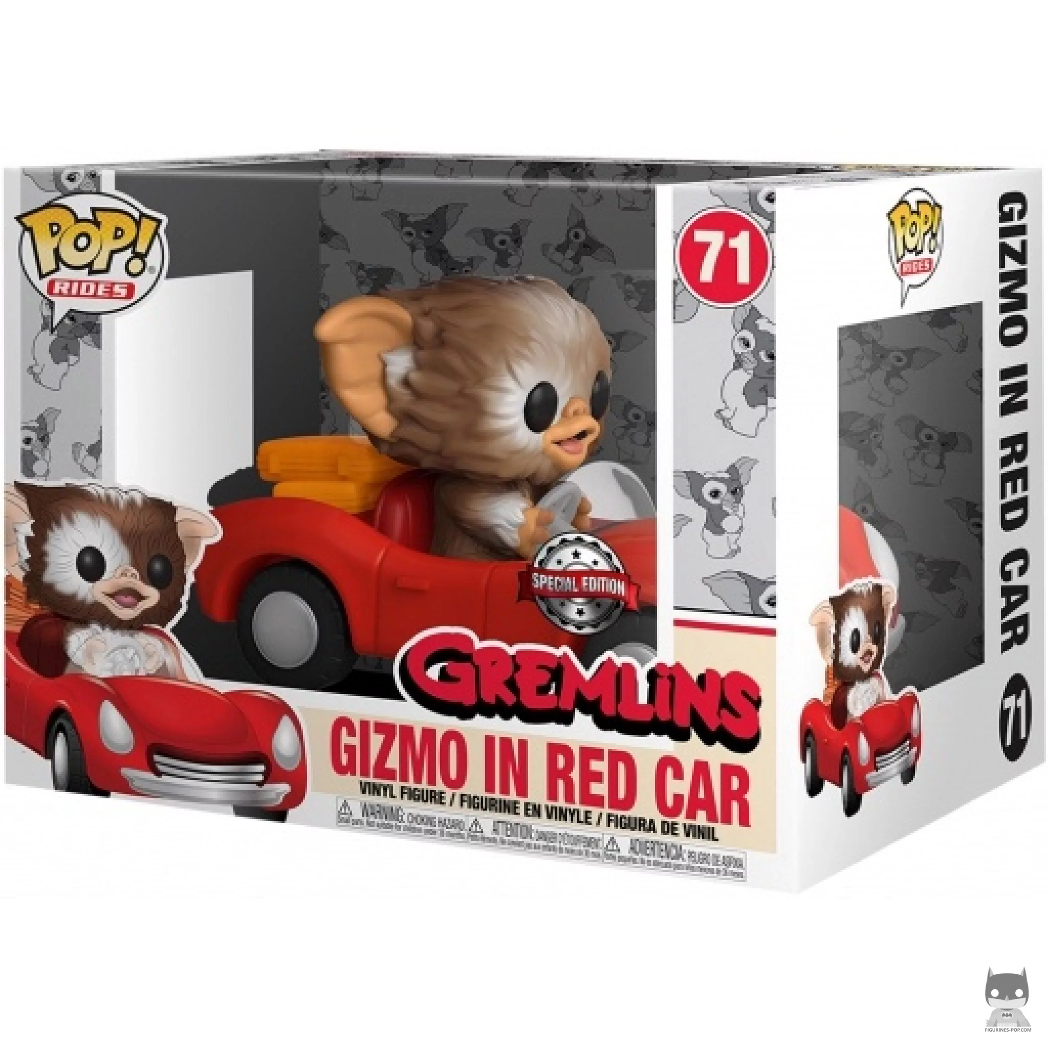 Gizmo in Red Car Funko Pop! figure in its box