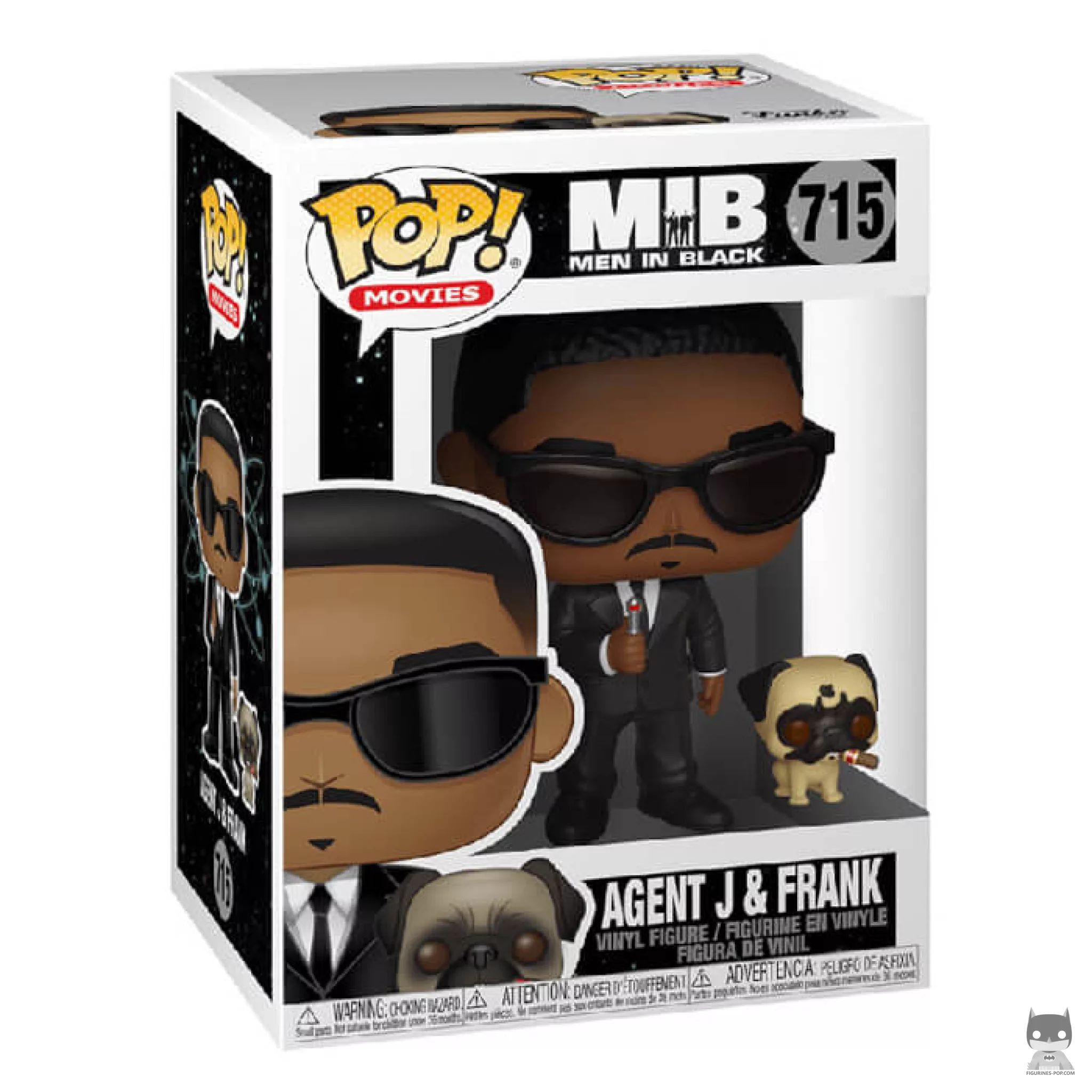 Agent J and Frank Funko Pop! figure in its box