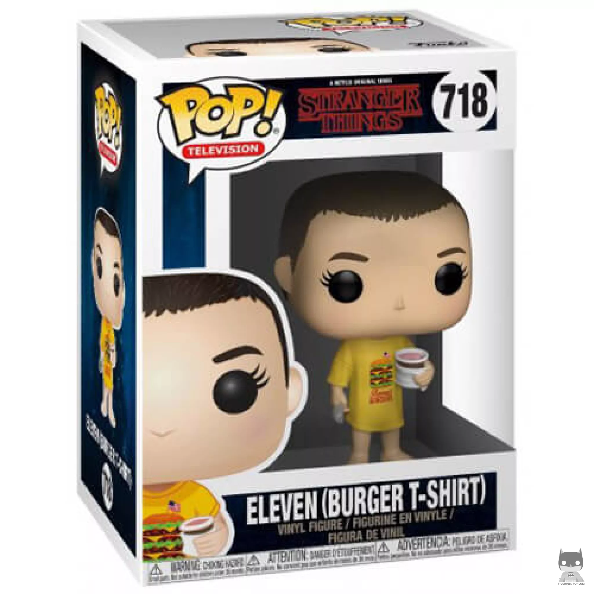 Eleven with burger t-shirt Funko Pop! figure in its box