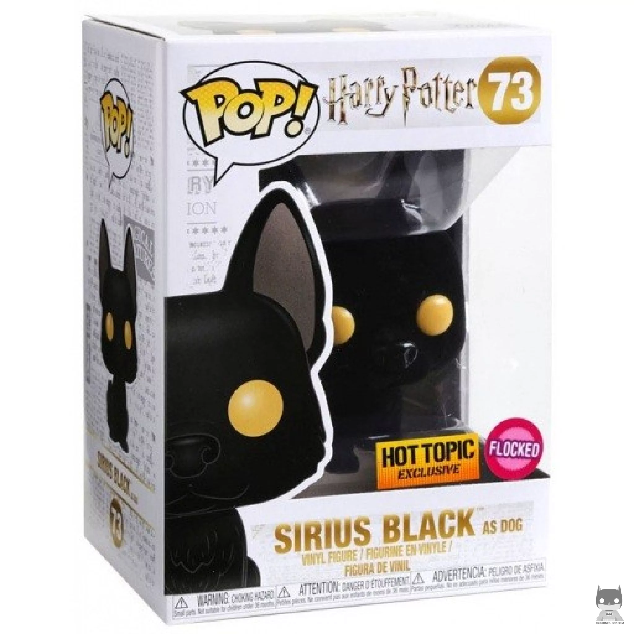 Sirius Black as Dog (Flocked) Funko Pop! figure in its box