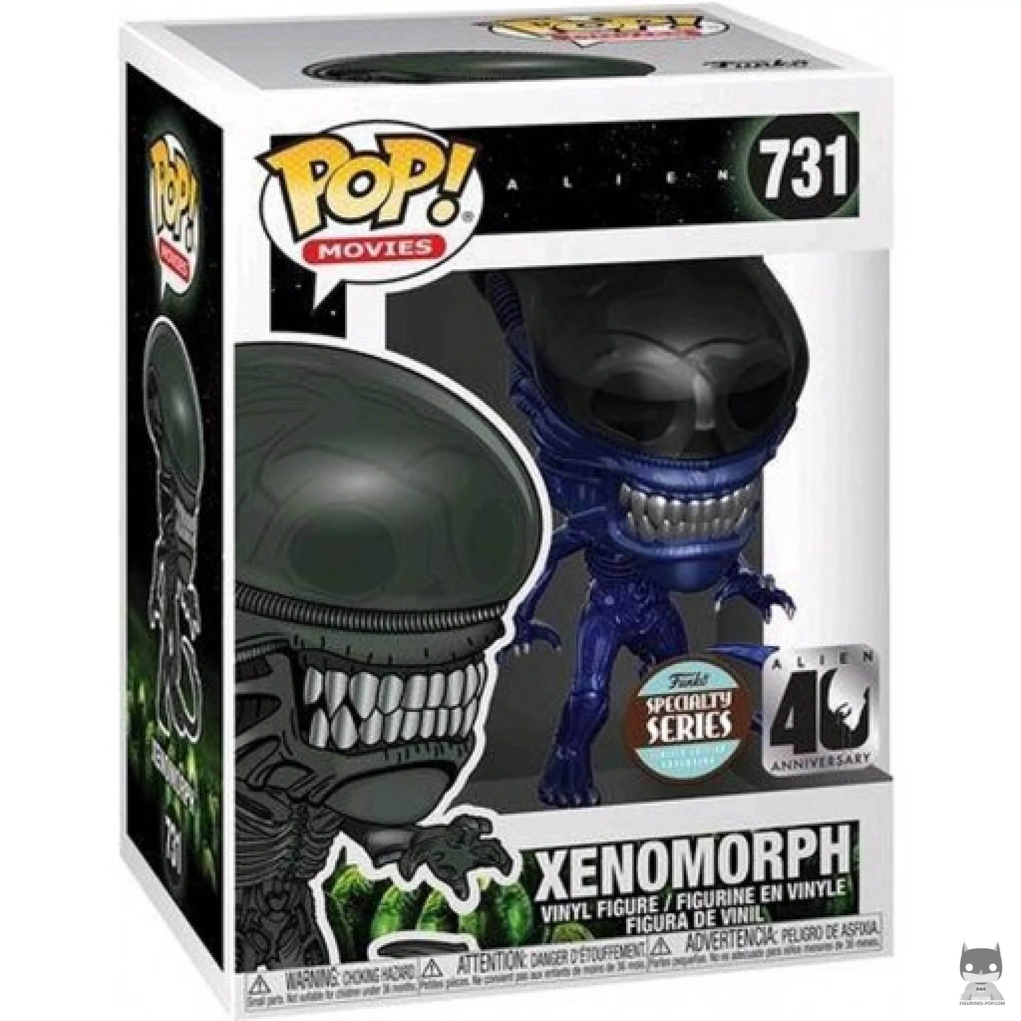 Xenomorph (Blue Metallic) Funko Pop! figure in its box