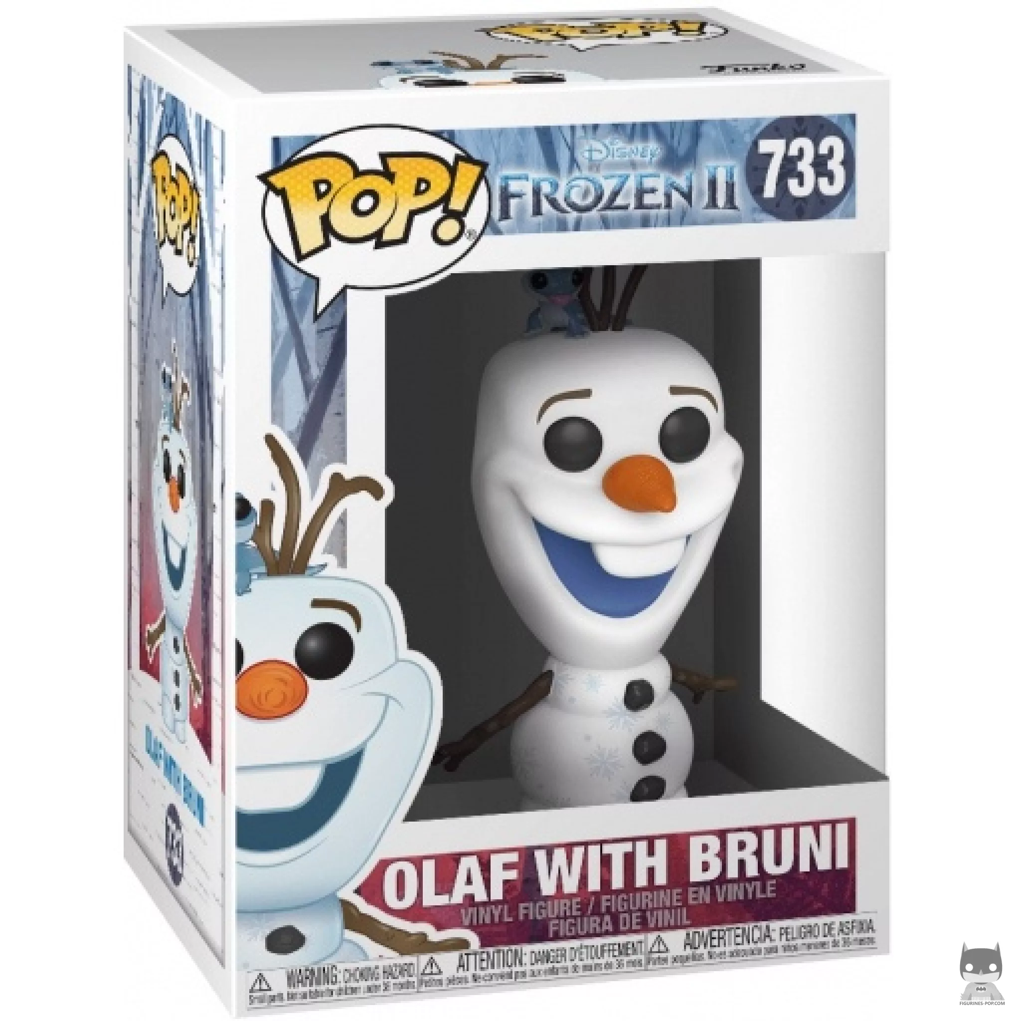 Olaf with Bruni Funko Pop! figure in its box