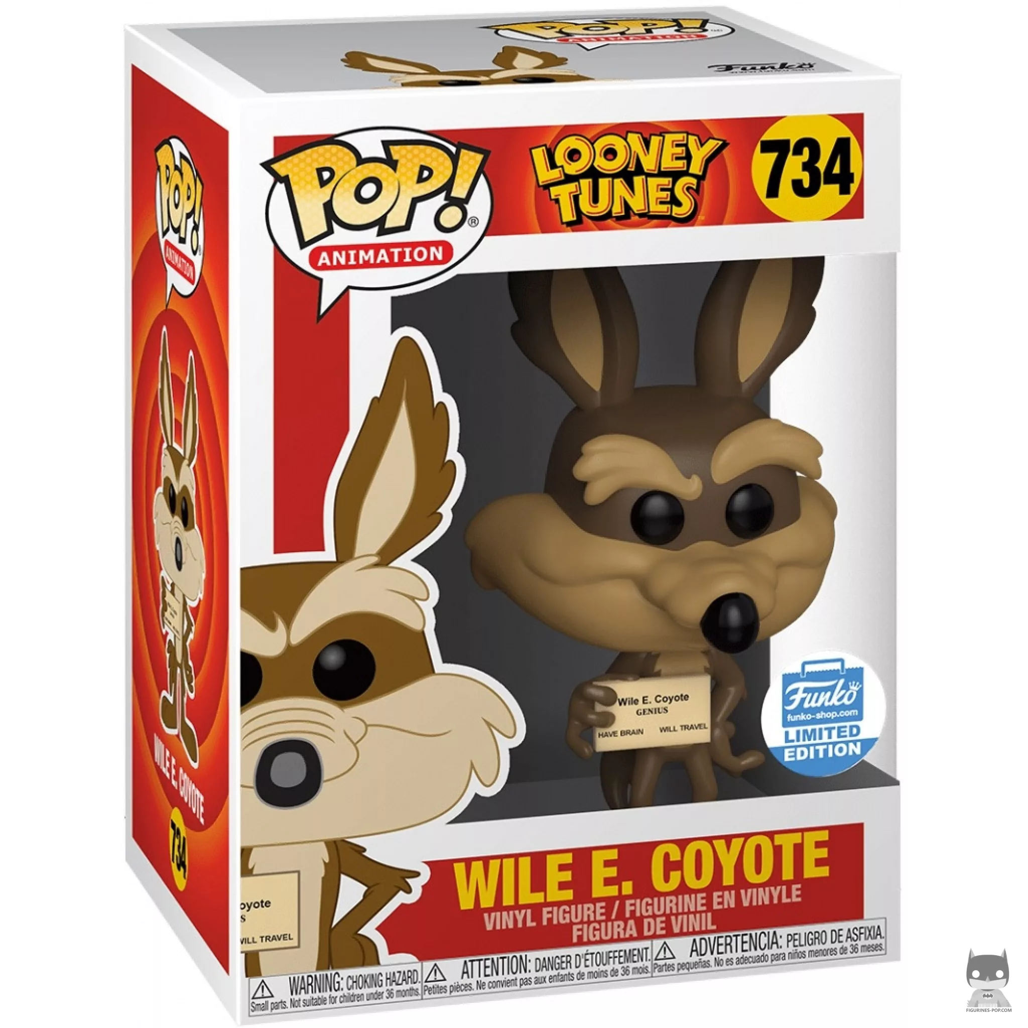 Wile E. Coyote Funko Pop! figure in its box