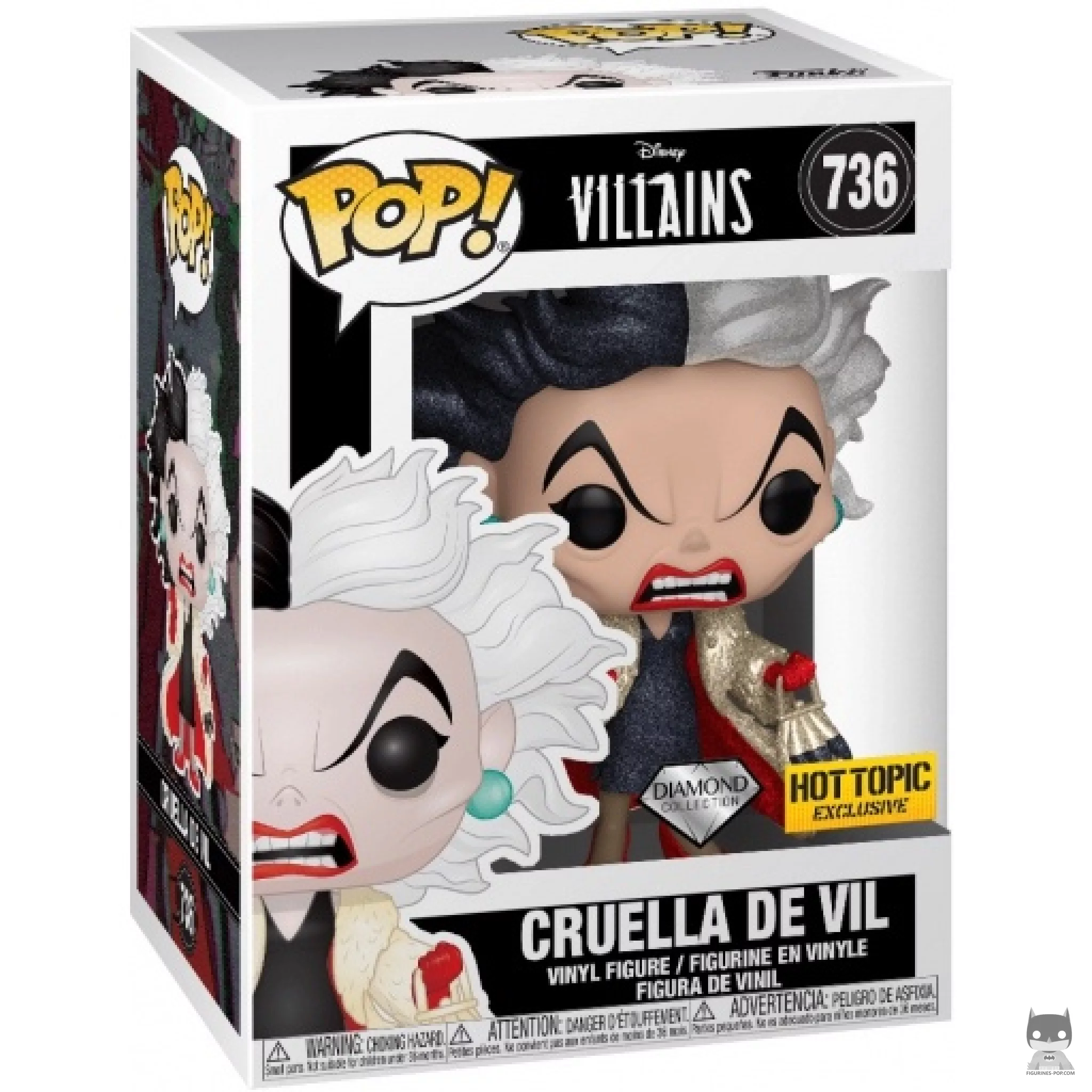 Cruella De Vil (Diamond Glitter) Funko Pop! figure in its box