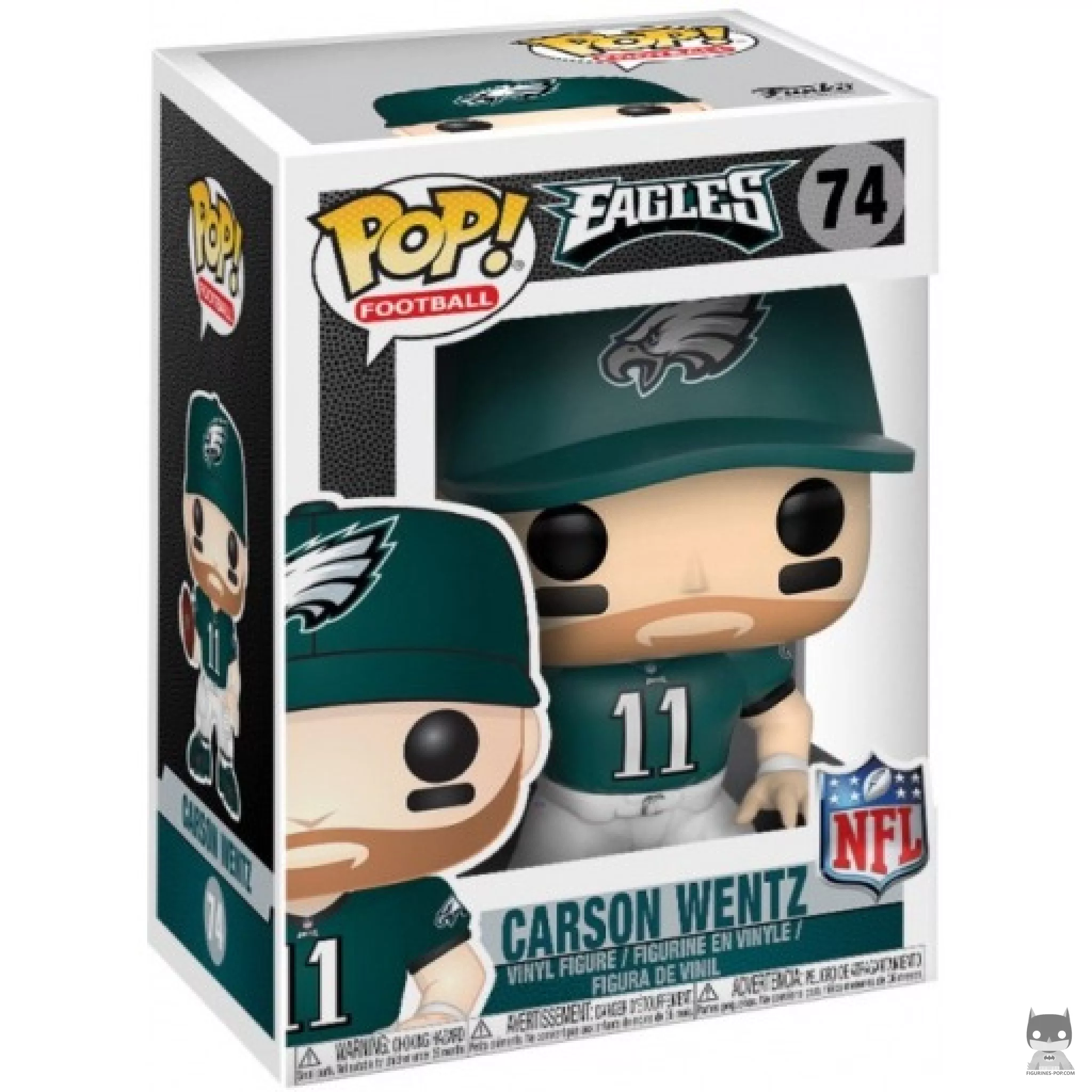 Carson Wentz (Eagles Home) Funko Pop! figure in its box